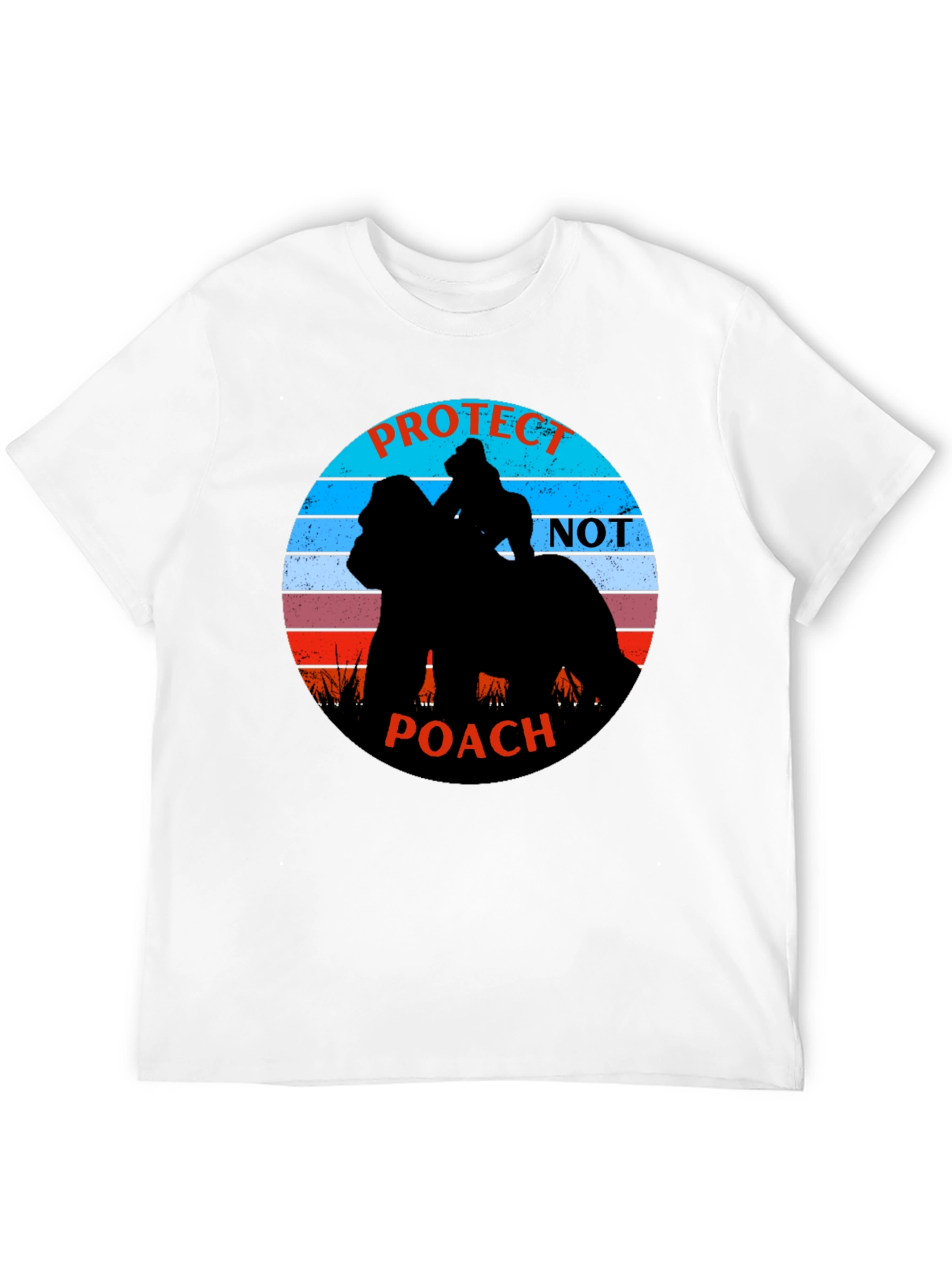 Protect Not Poach Black Graphic Tee
