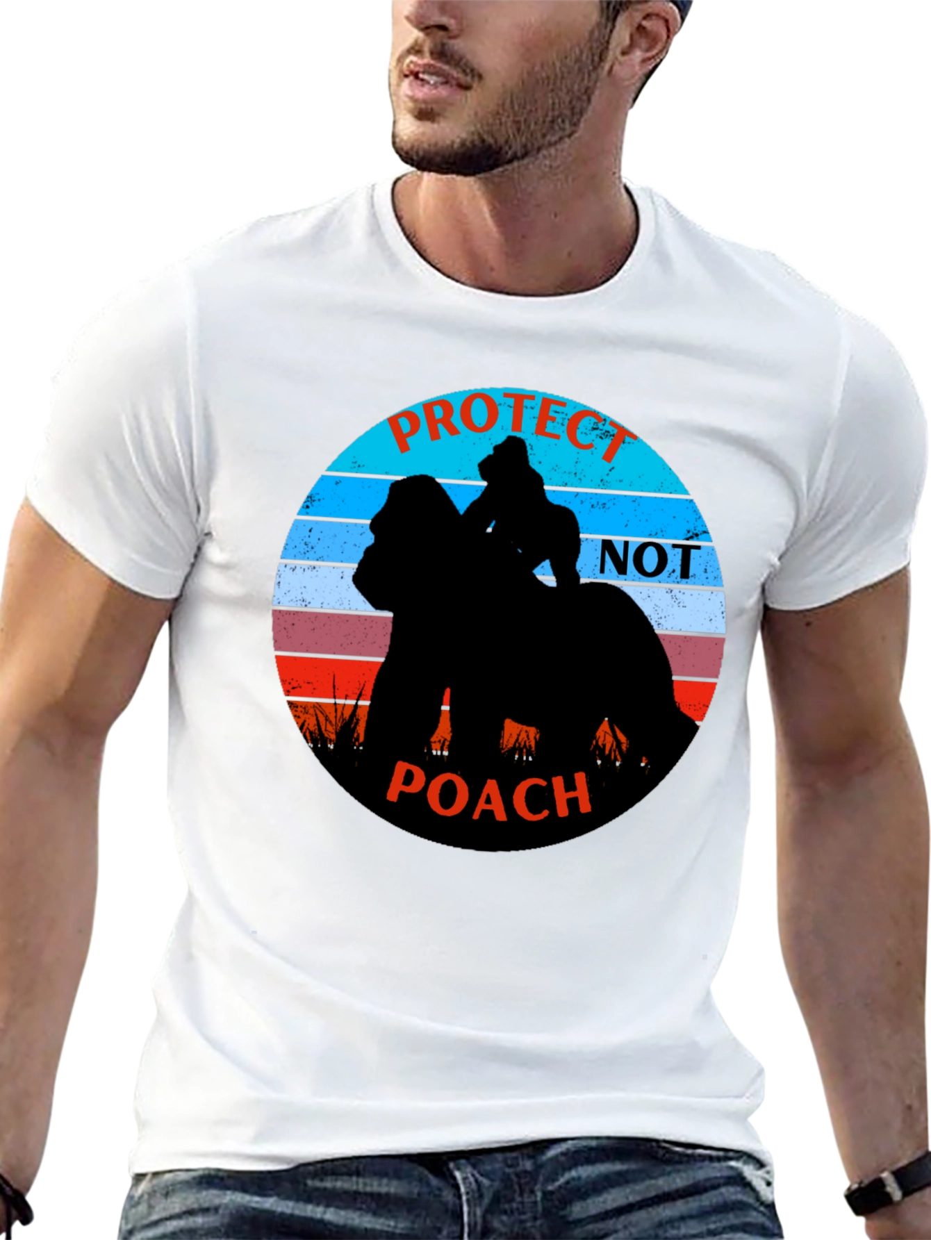 Protect Not Poach Black Graphic Tee