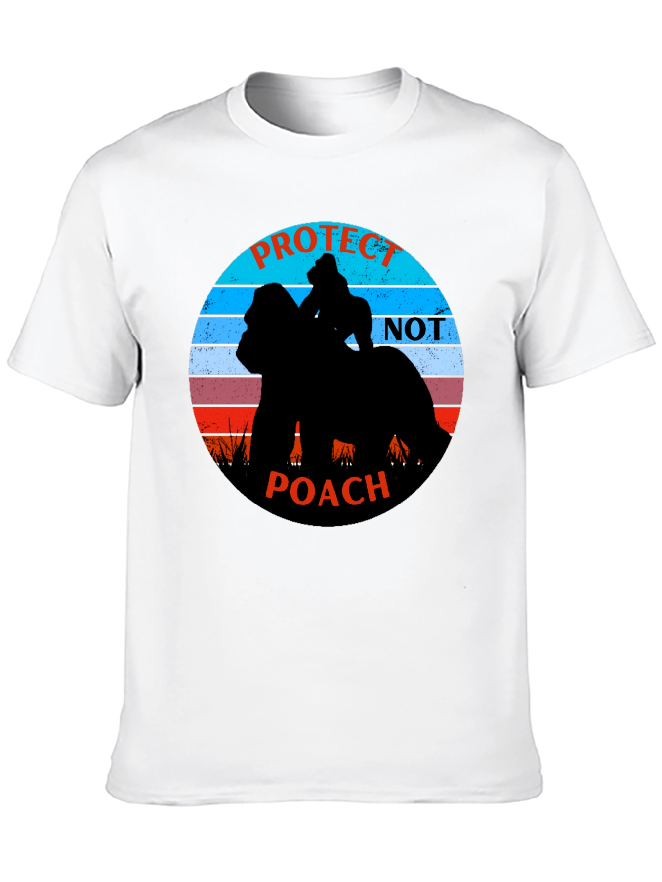 Protect Not Poach Black Graphic Tee