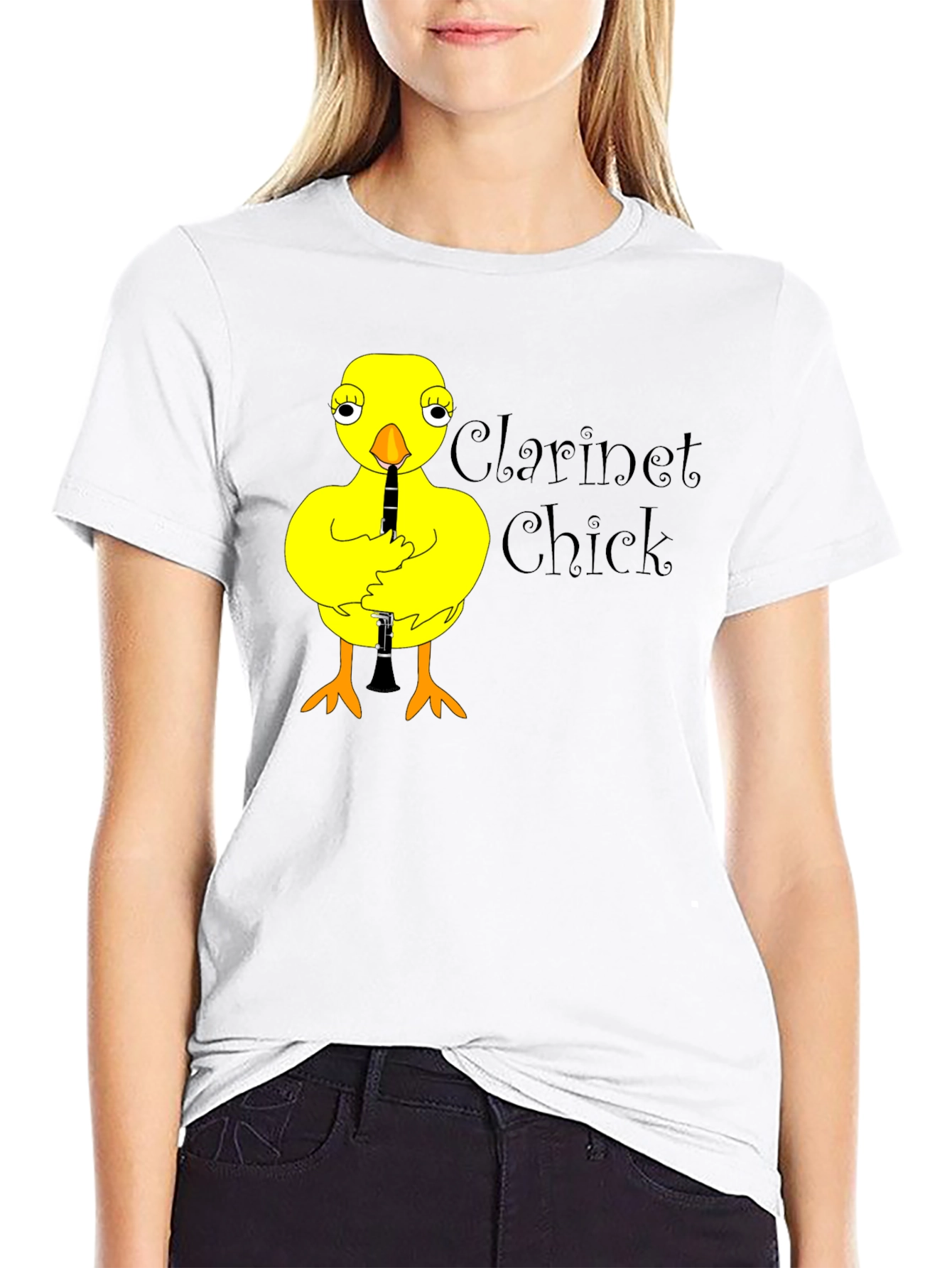 Clarinet Chick T-Shirt Funny Music Tee