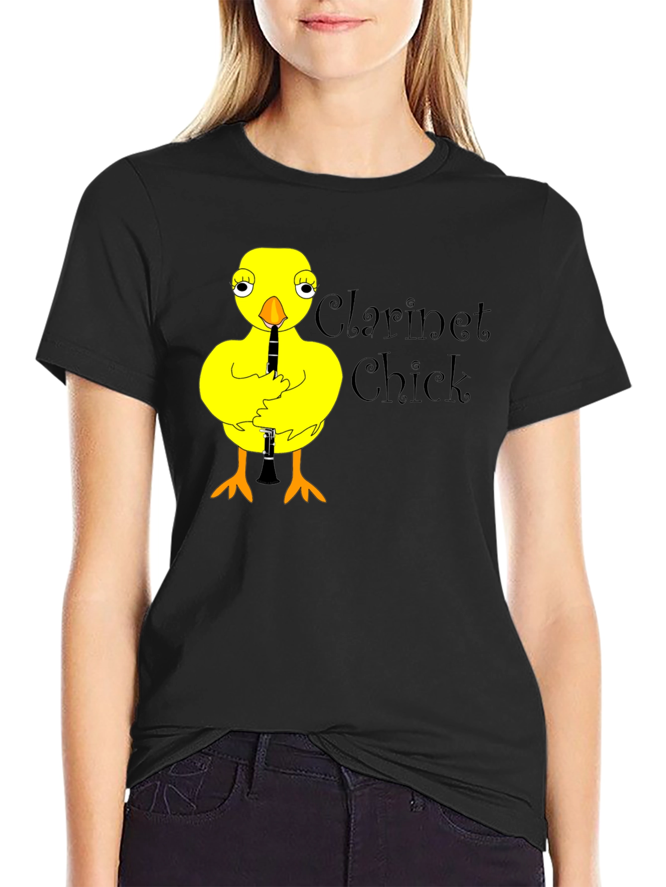 Clarinet Chick T-Shirt Funny Music Tee