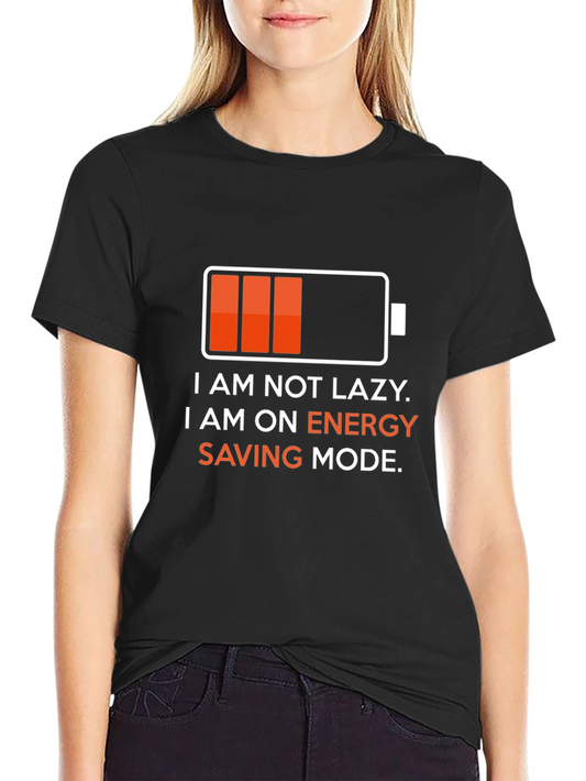 Energy Saving Mode T-Shirt - Funny Lazy Graphic Tee