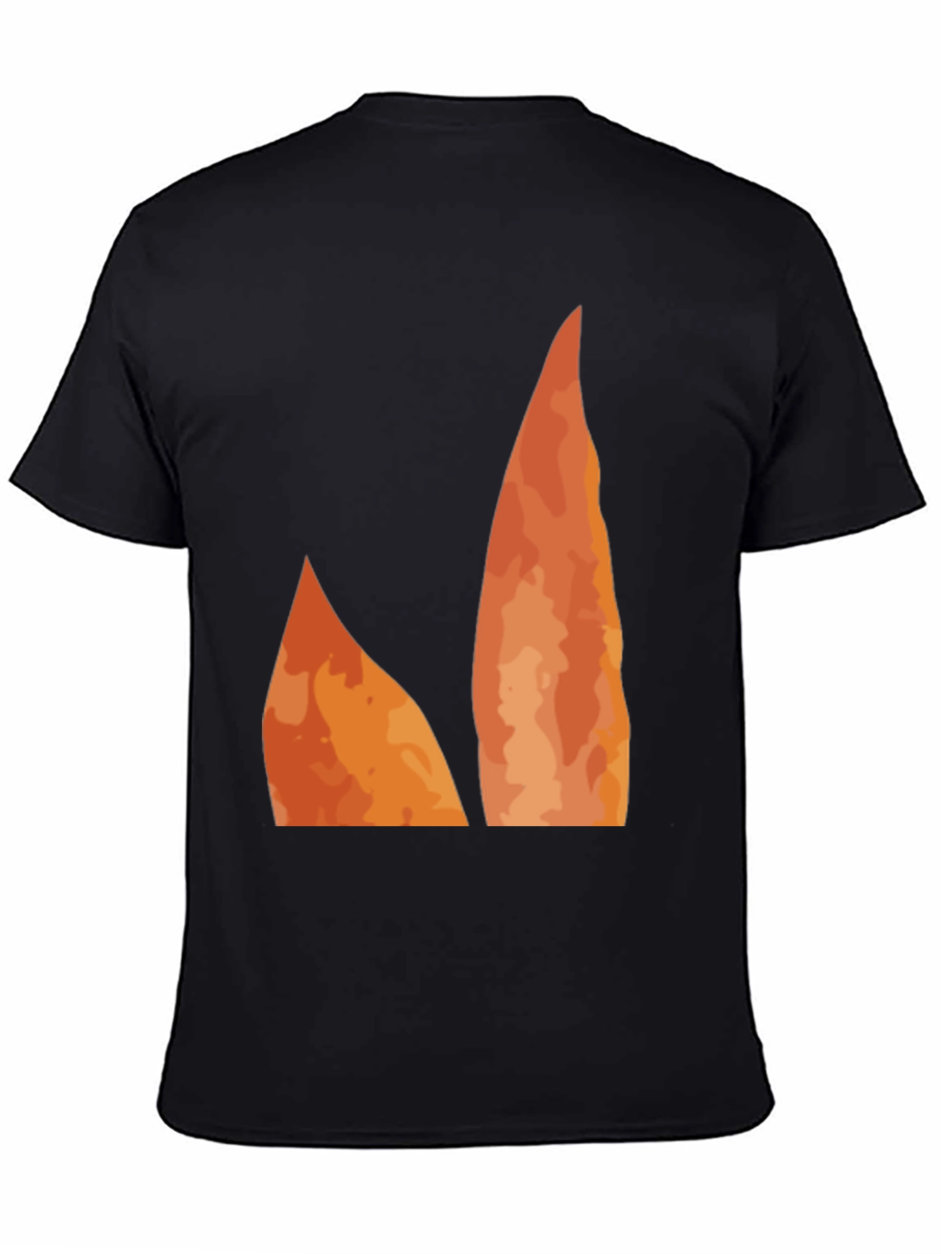Flame Graphic Black Tee - Unique Design