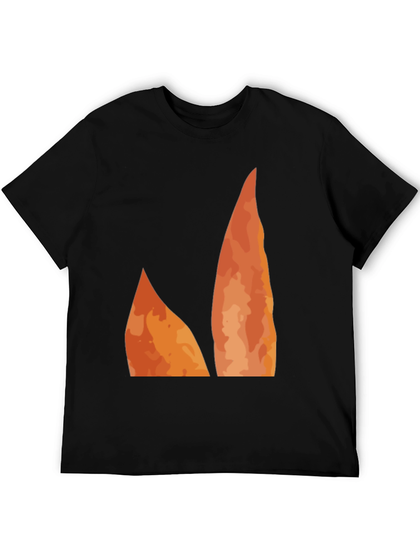 Flame Graphic Black Tee - Unique Design