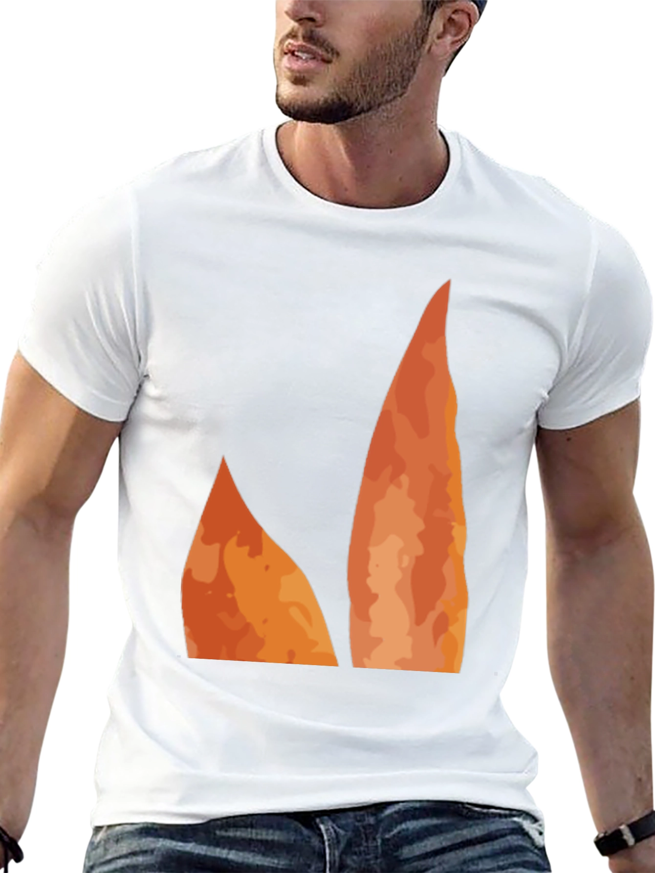 Flame Graphic Black Tee - Unique Design