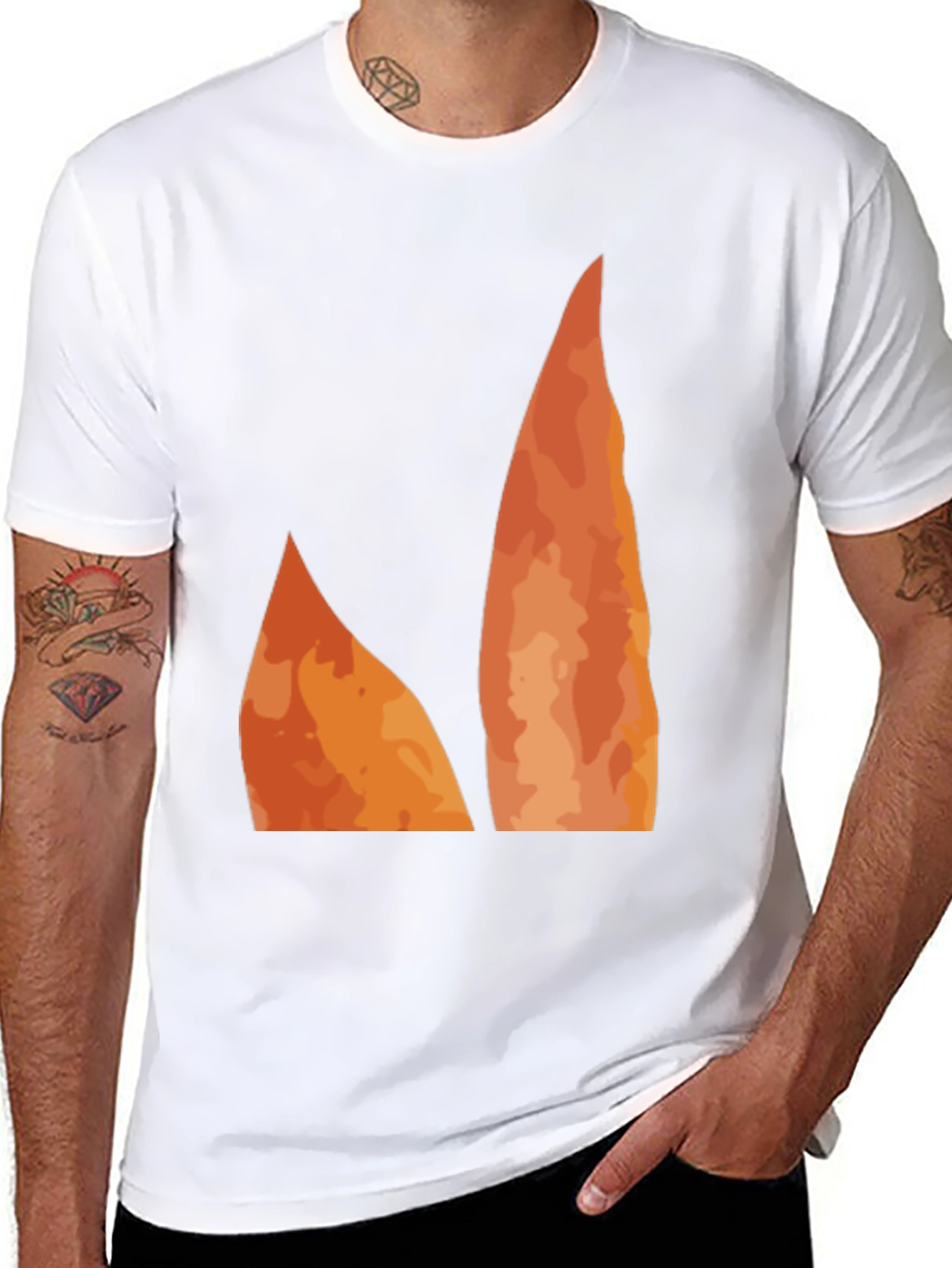 Flame Graphic Black Tee - Unique Design