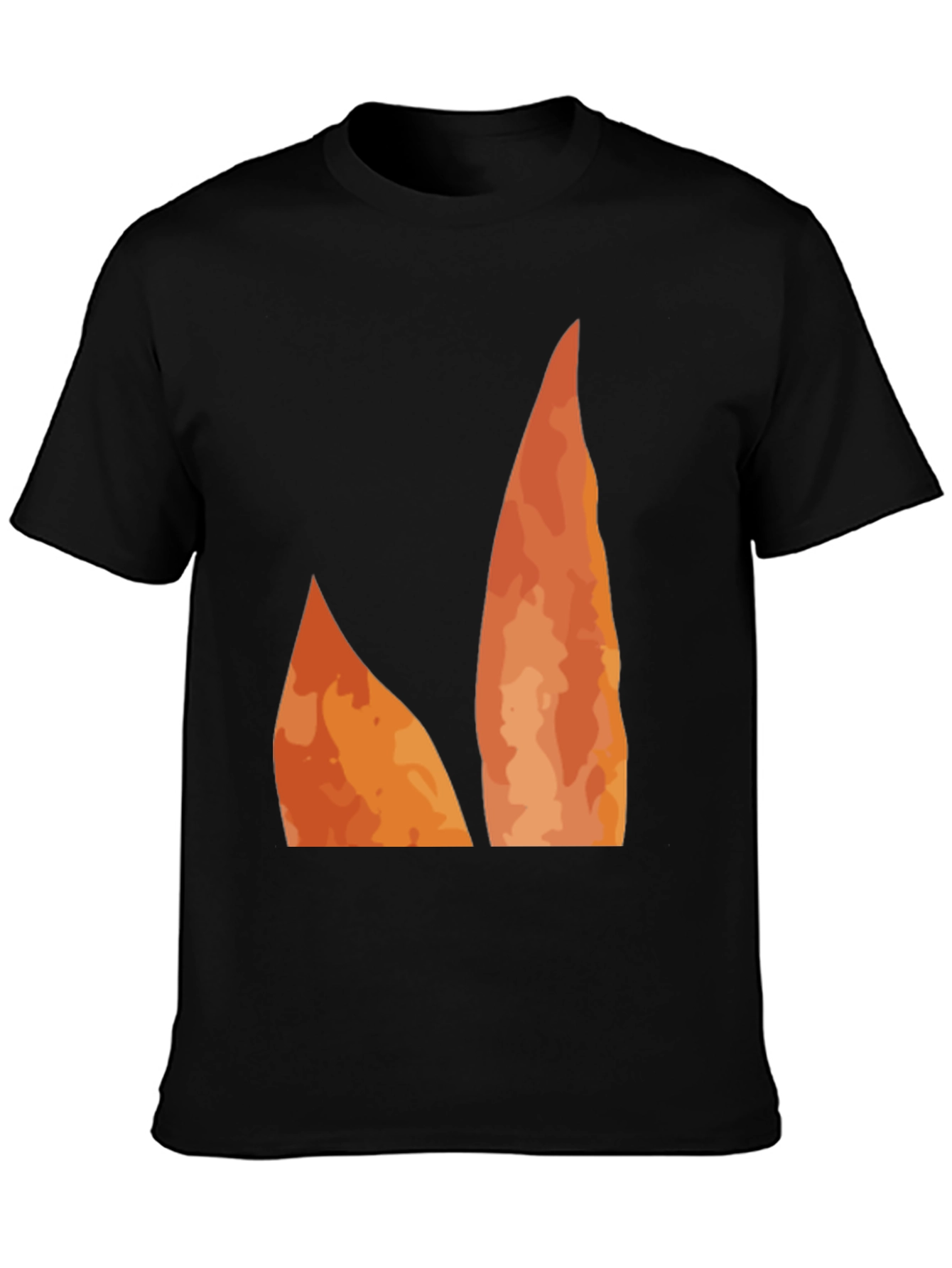 Flame Graphic Black Tee - Unique Design