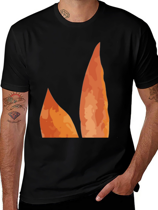 Flame Graphic Black Tee - Unique Design