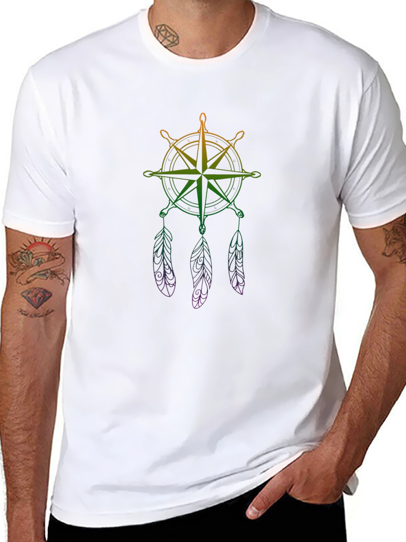 Compass Rose Dreamcatcher Graphic Tee