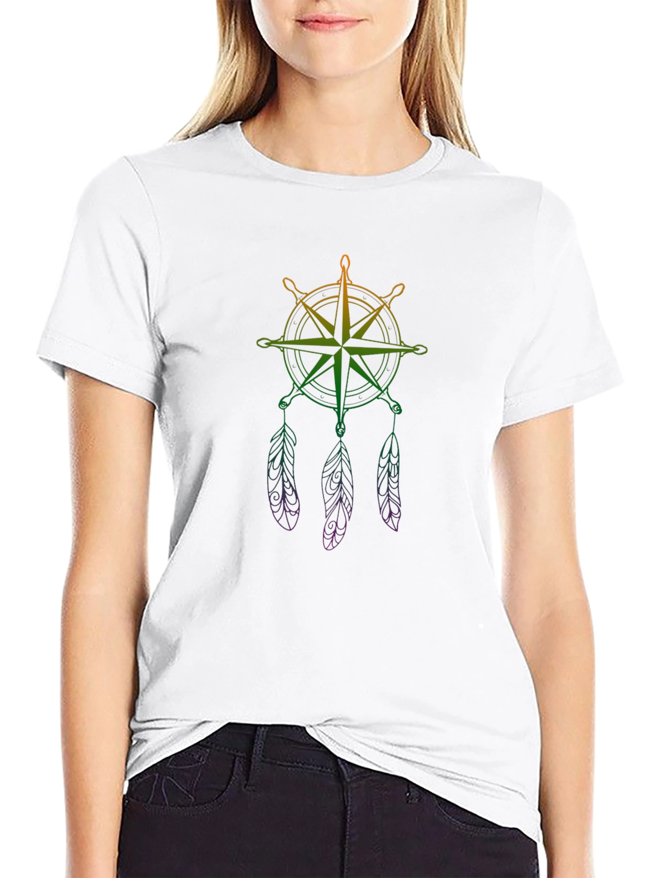 Compass Rose Dreamcatcher Graphic Tee