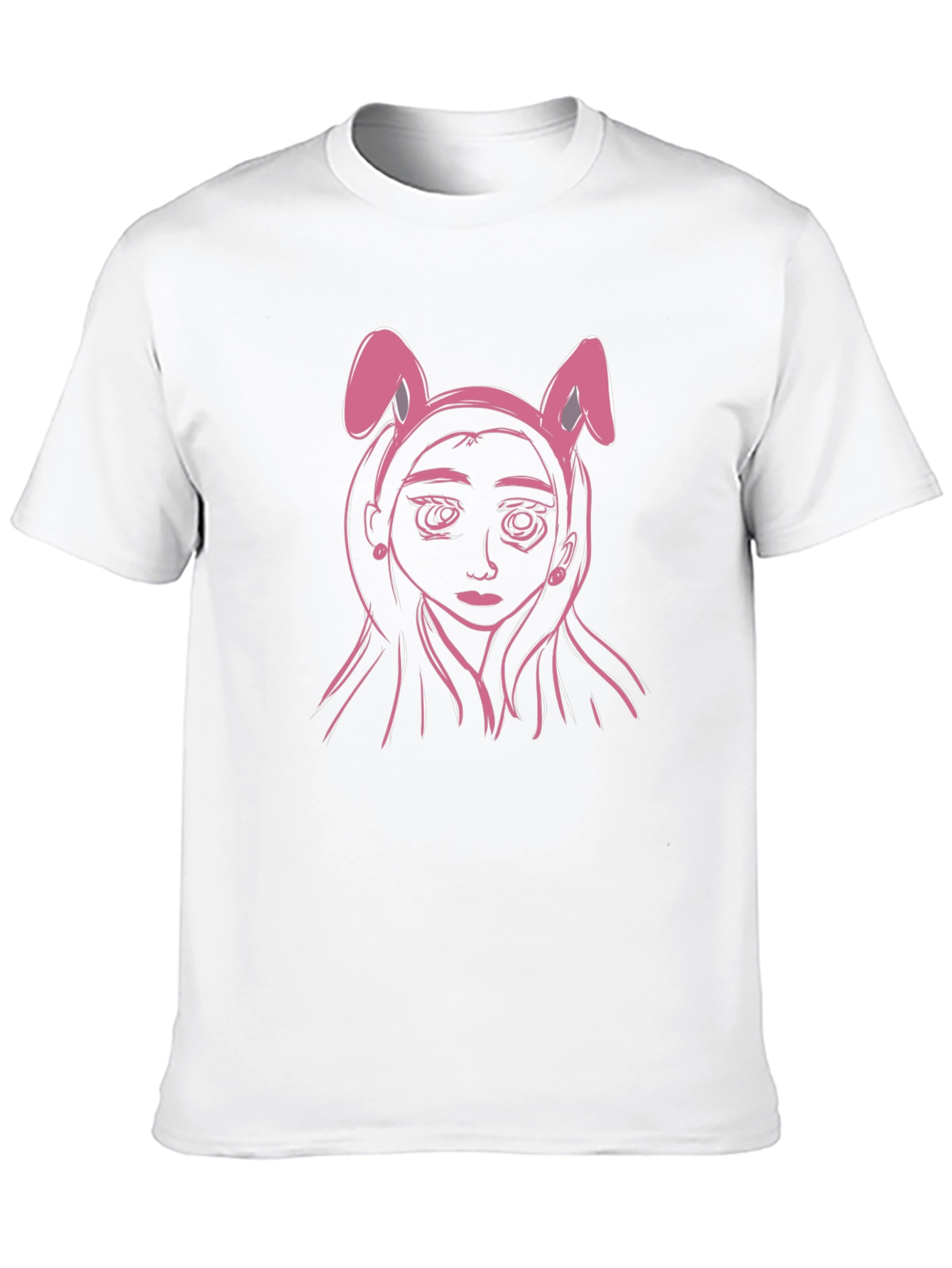 Bunny Ears T-Shirt - Anime Girl Graphic Tee