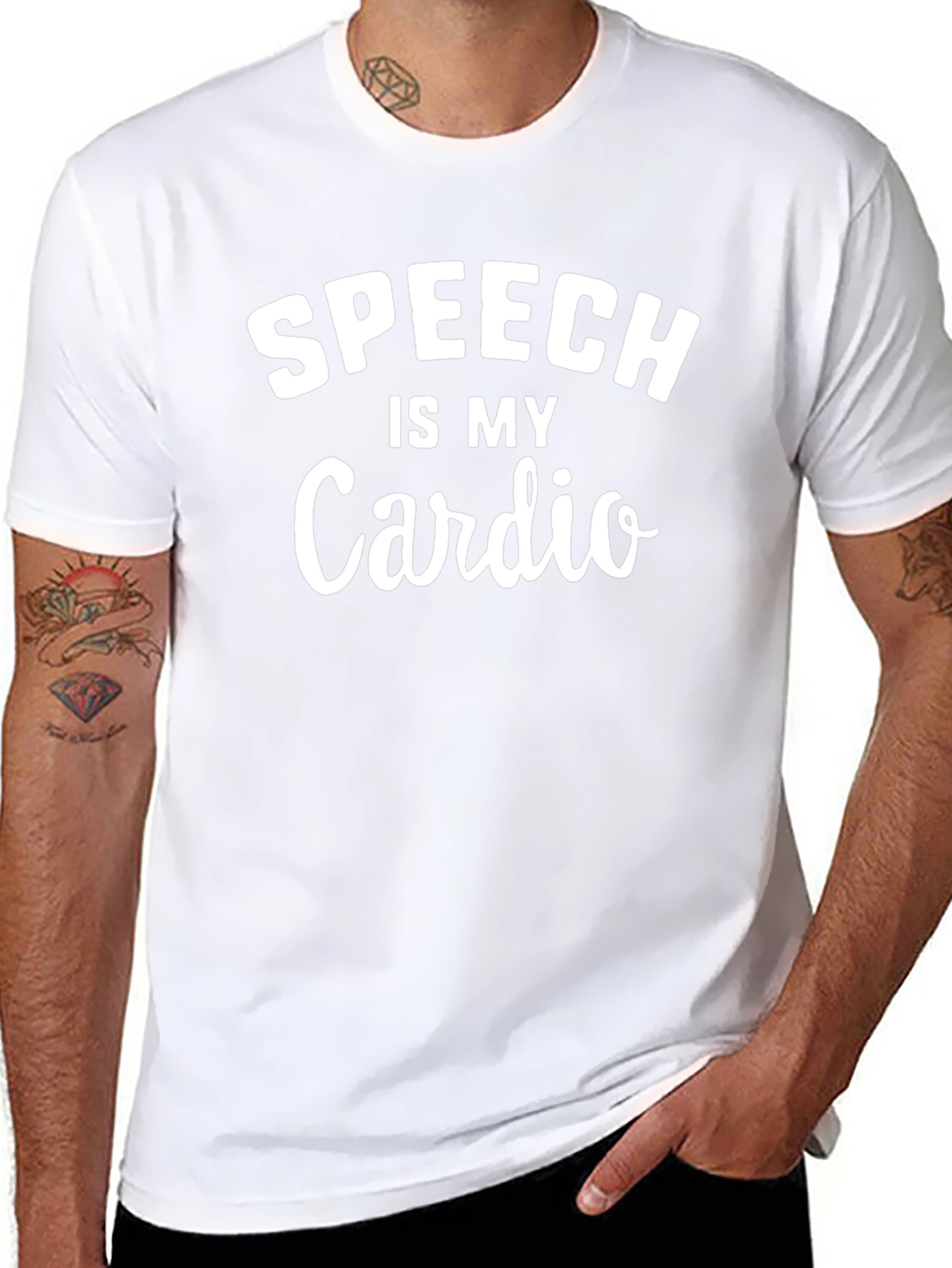 Speech is My Cardio Black T-Shirt