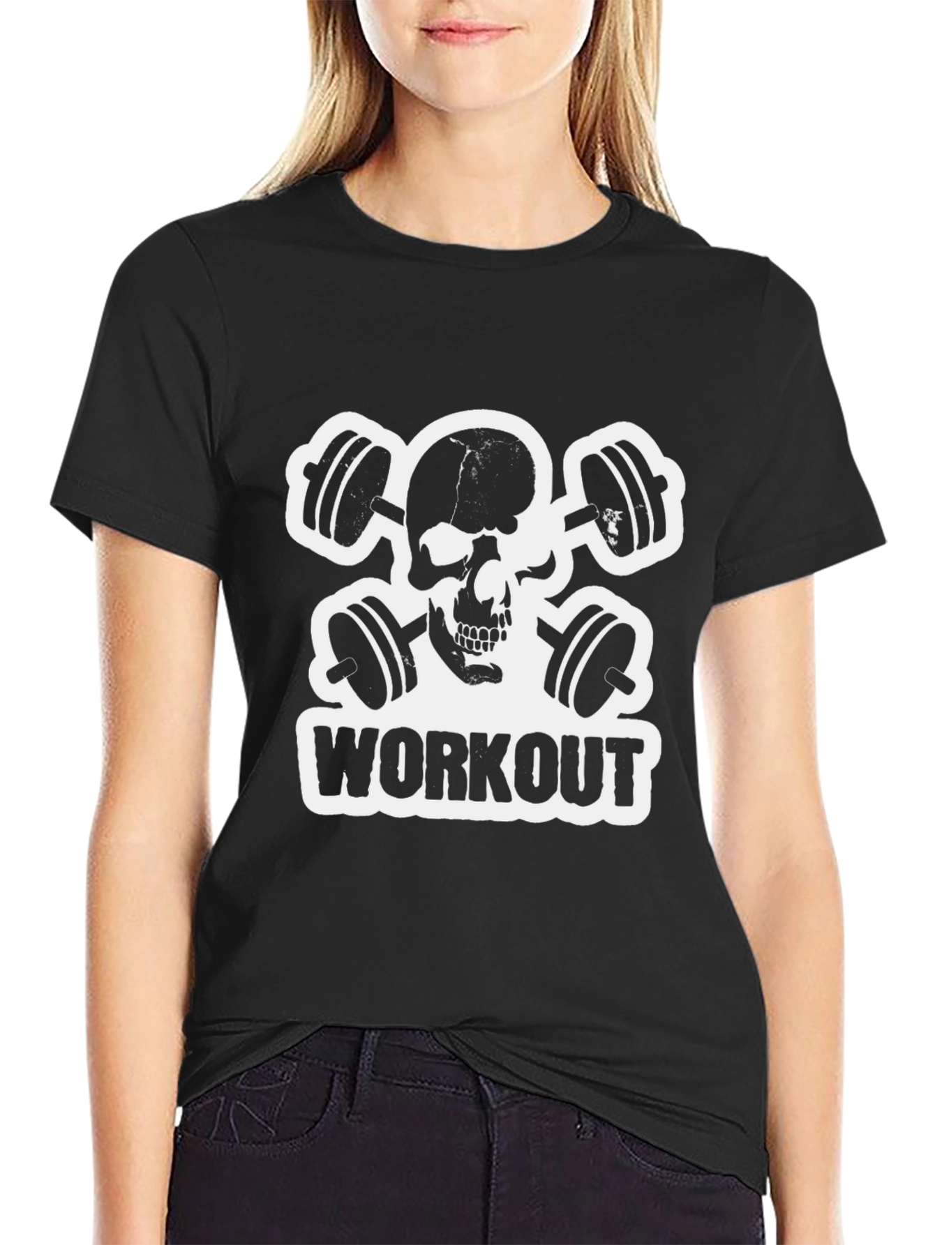 Workout Skull Black T-Shirt
