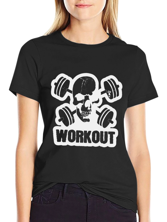 Workout Skull Black T-Shirt