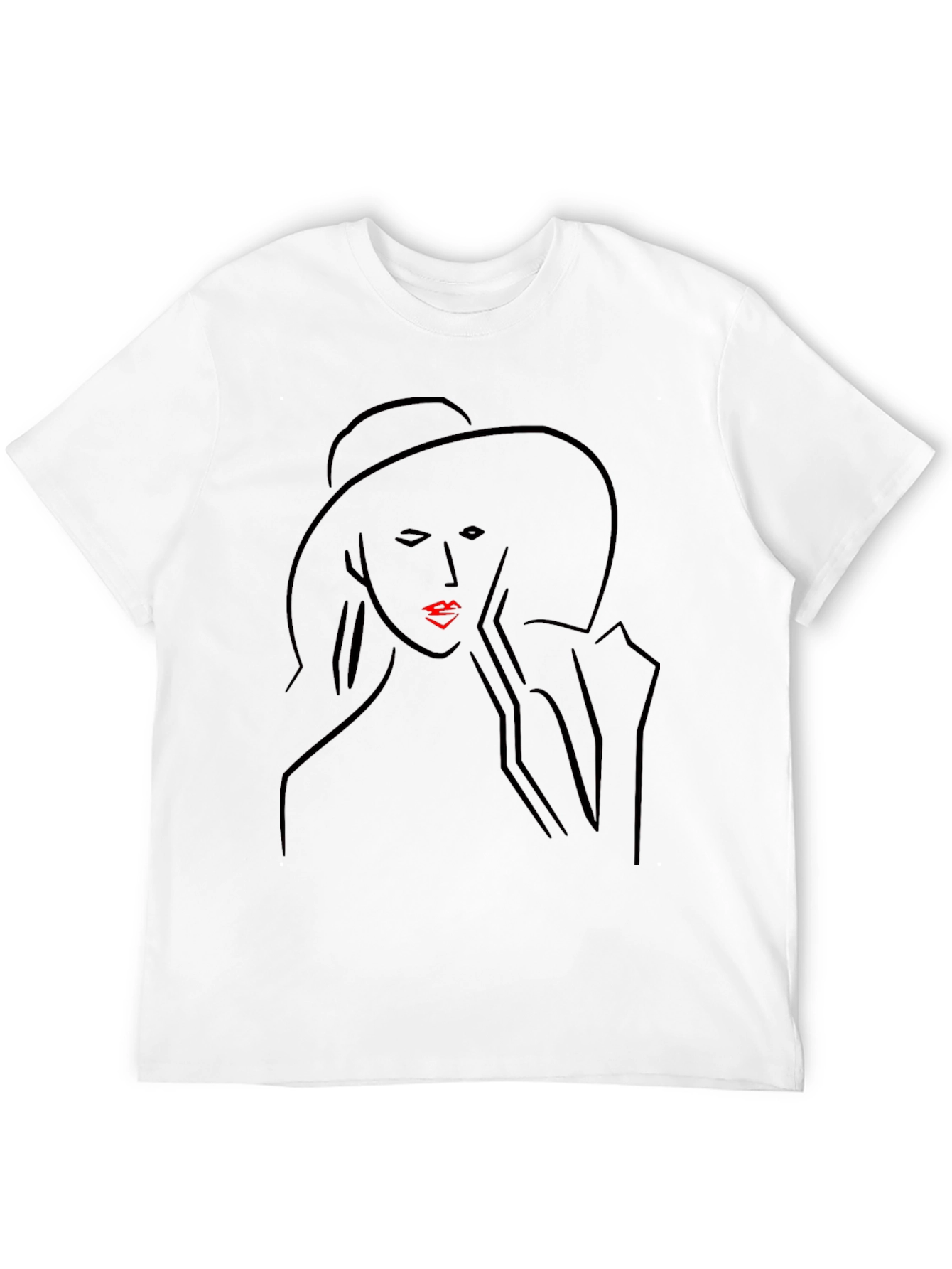 Elegant Woman Graphic Tee - Black