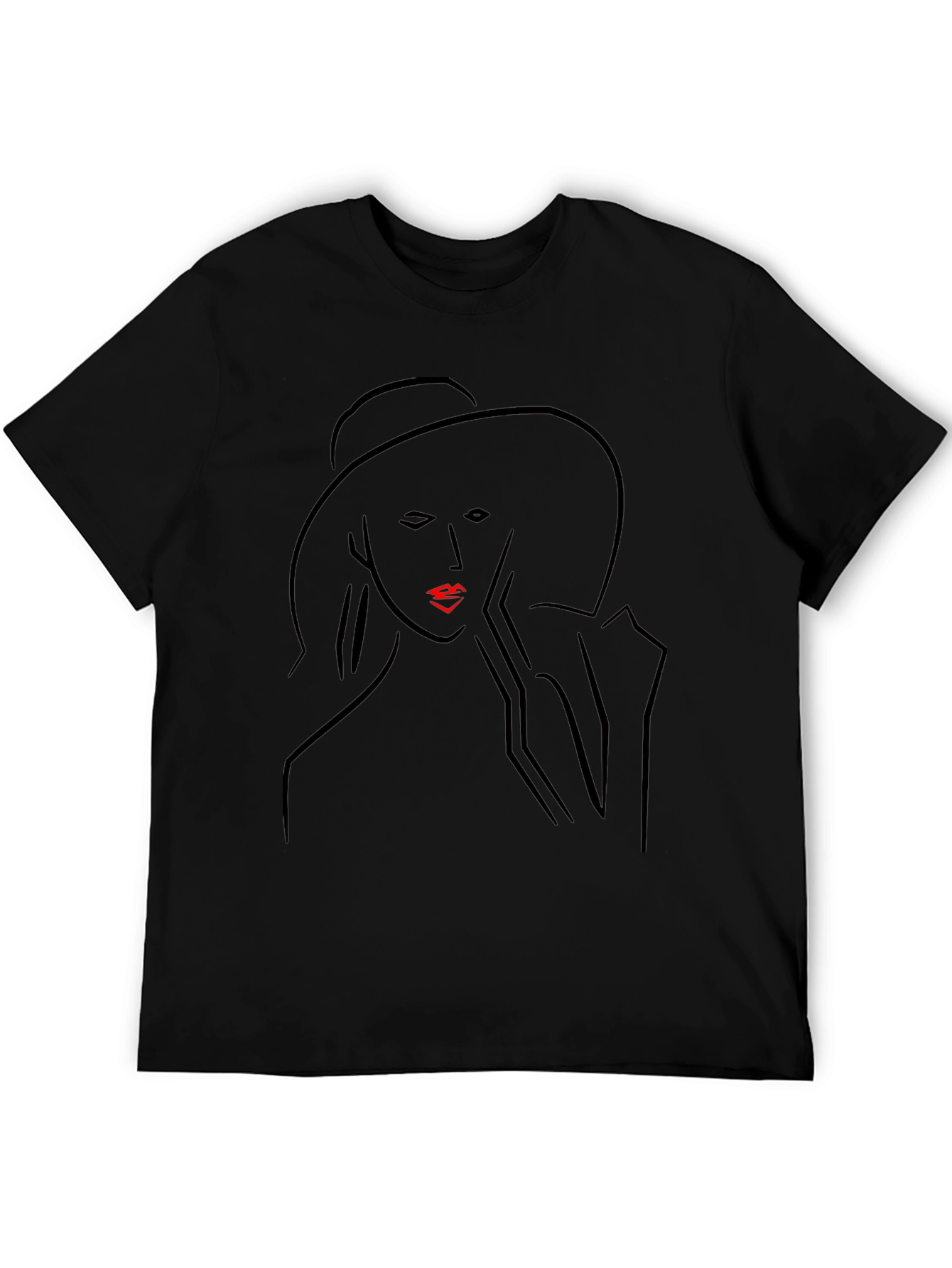 Elegant Woman Graphic Tee - Black