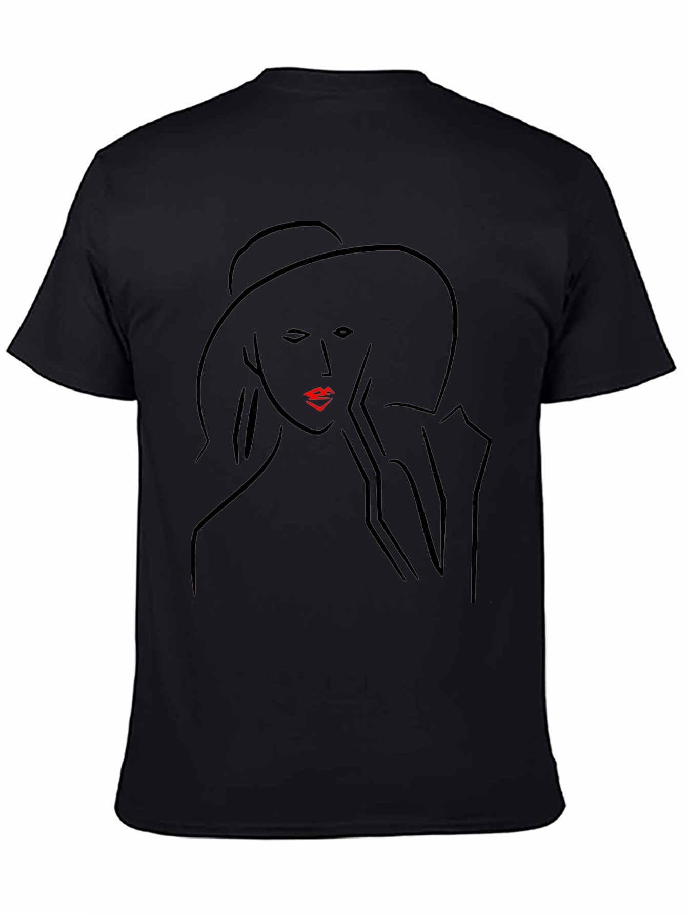 Elegant Woman Graphic Tee - Black