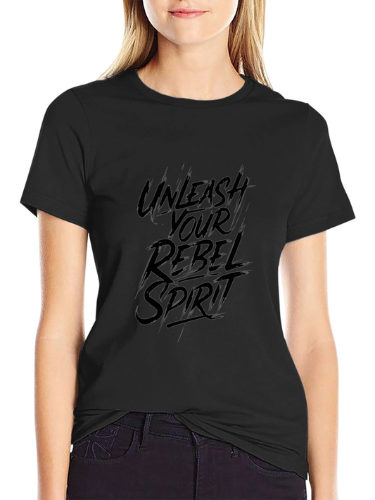 Unleash Your Rebel Spirit Graphic Tee - Black