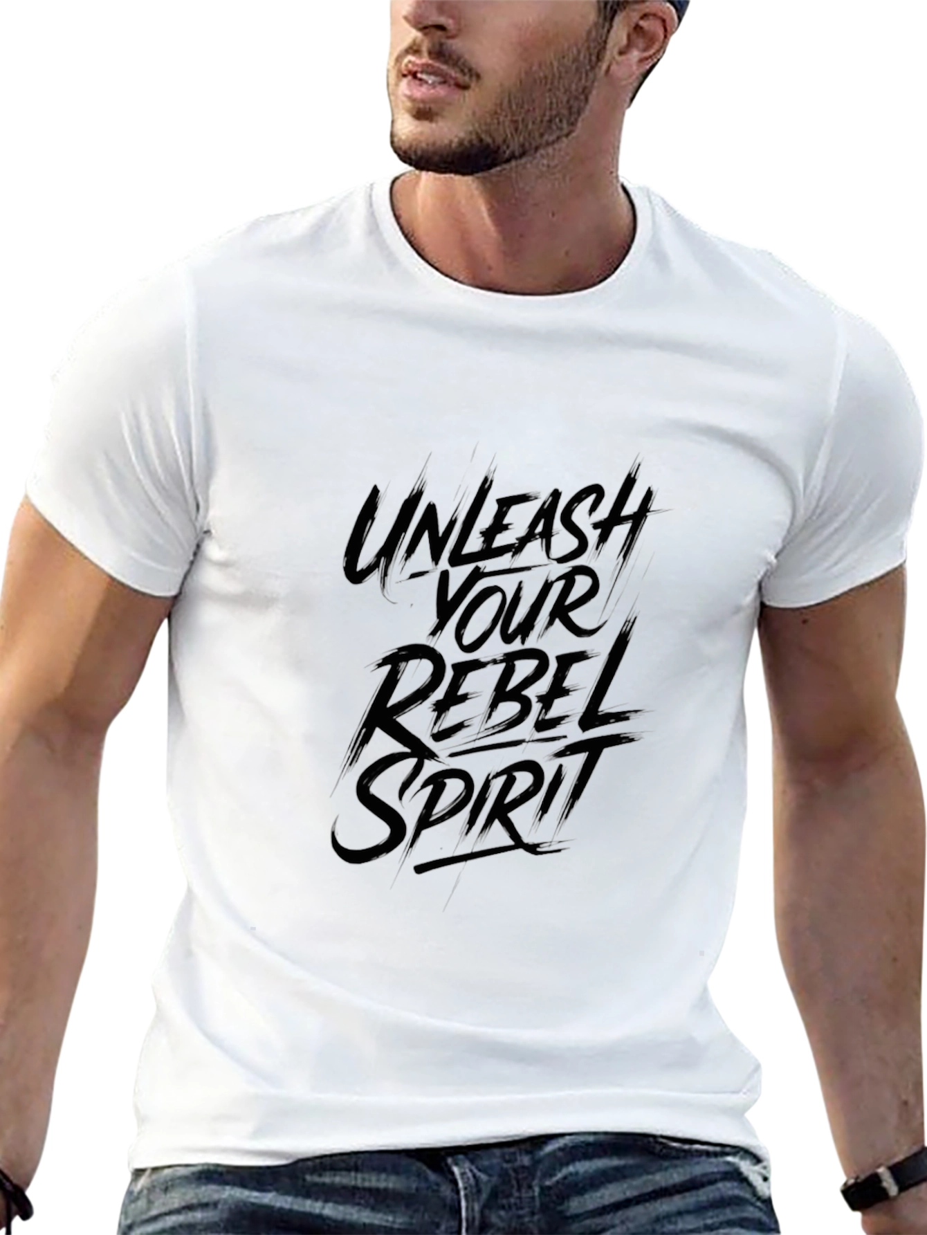 Unleash Your Rebel Spirit Graphic Tee - Black