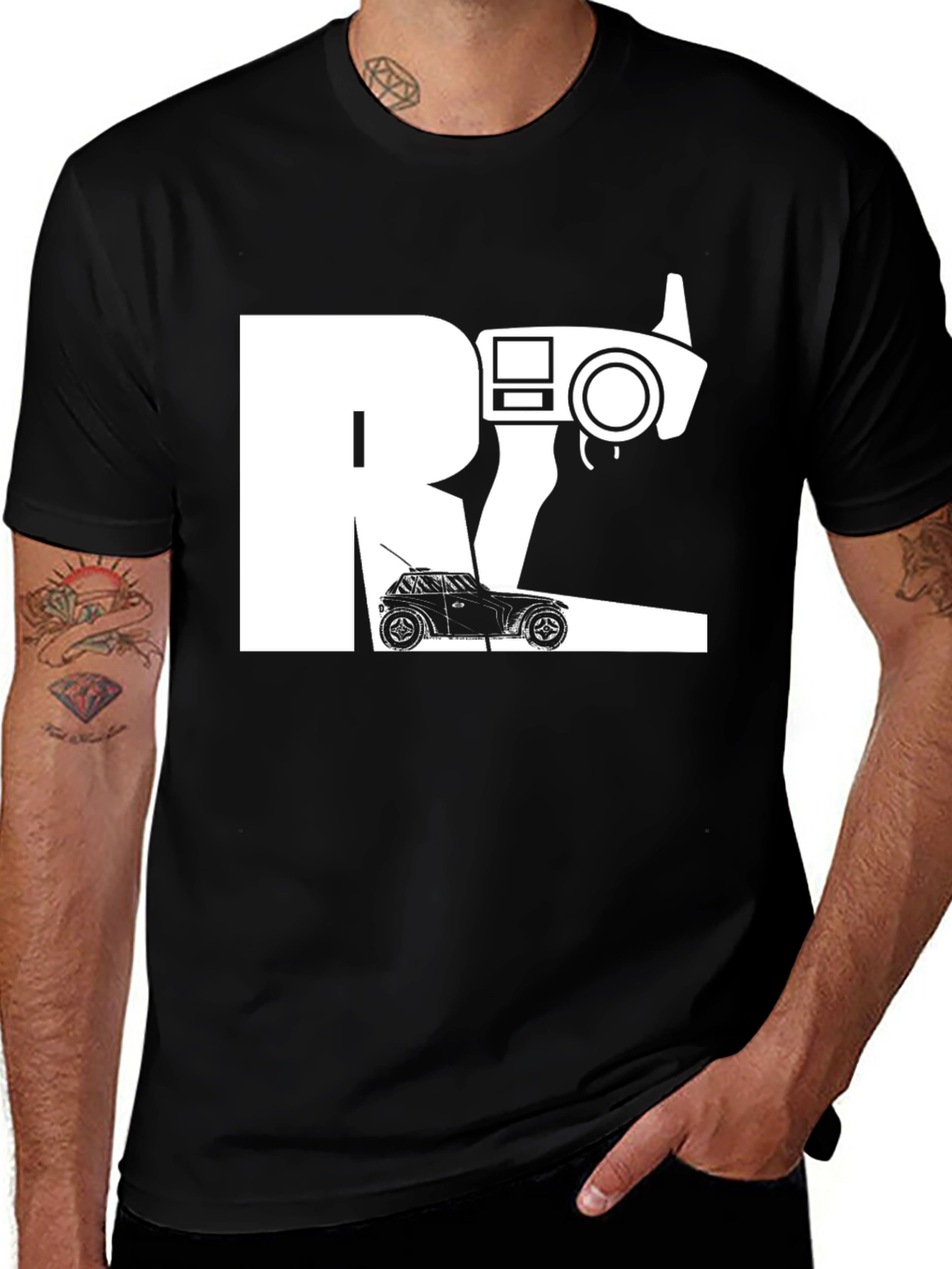 RC Car Controller Graphic Tee - Black