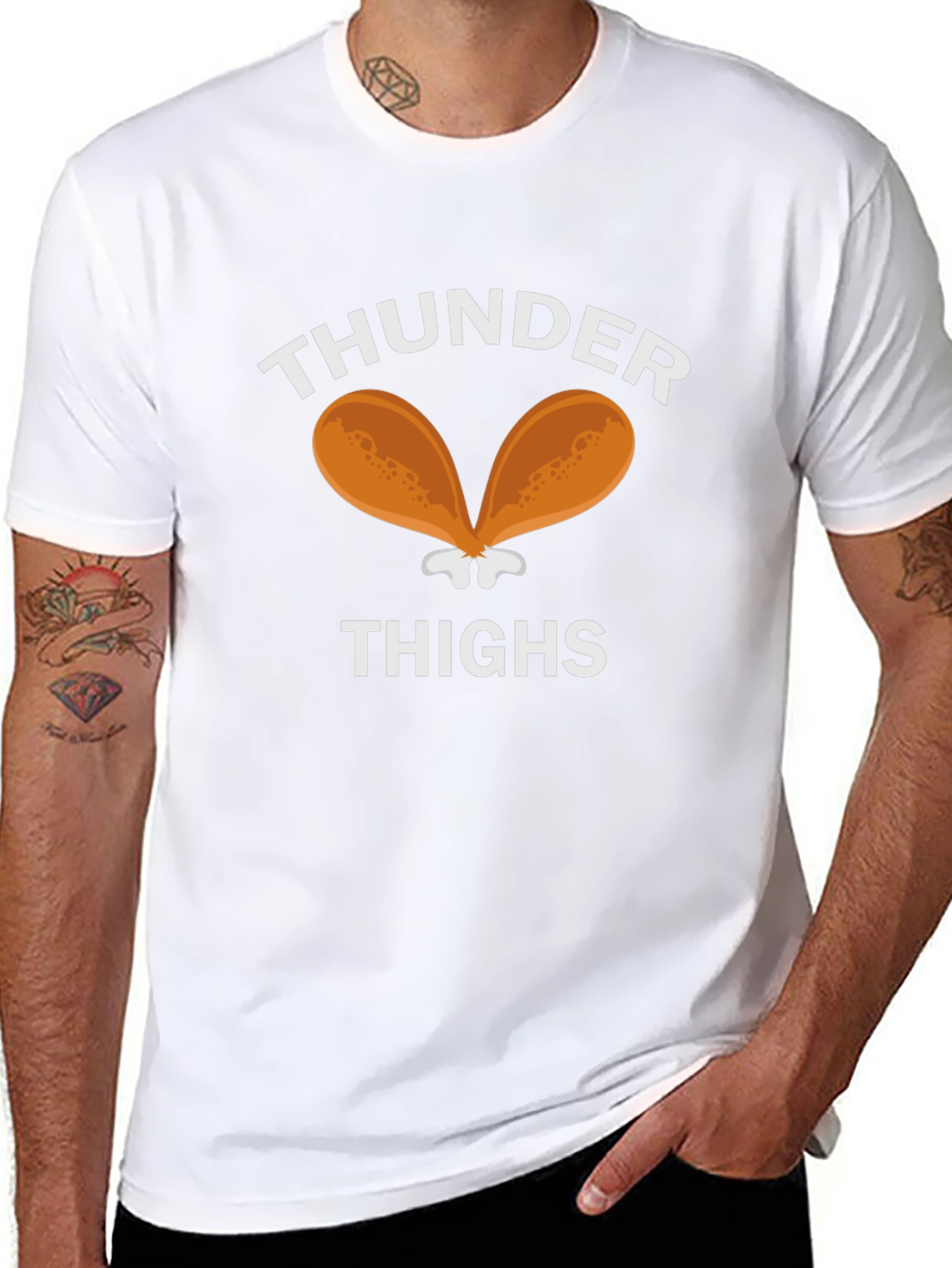 Thunder Thighs Graphic Tee - Funny Novelty T-Shirt