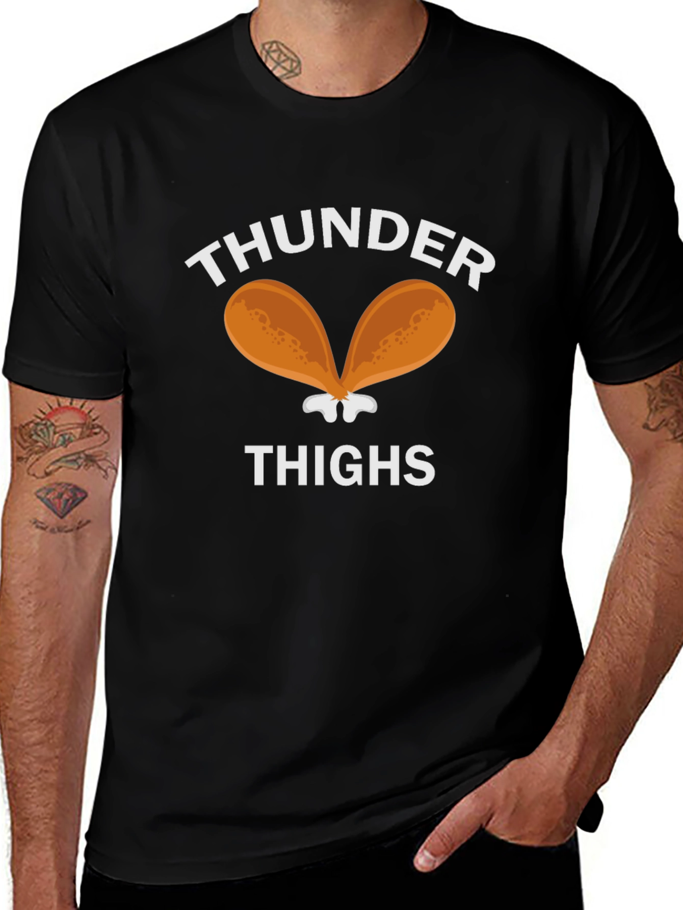 Thunder Thighs Graphic Tee - Funny Novelty T-Shirt