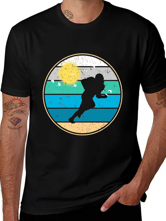 Retro Football Player Graphic Tee