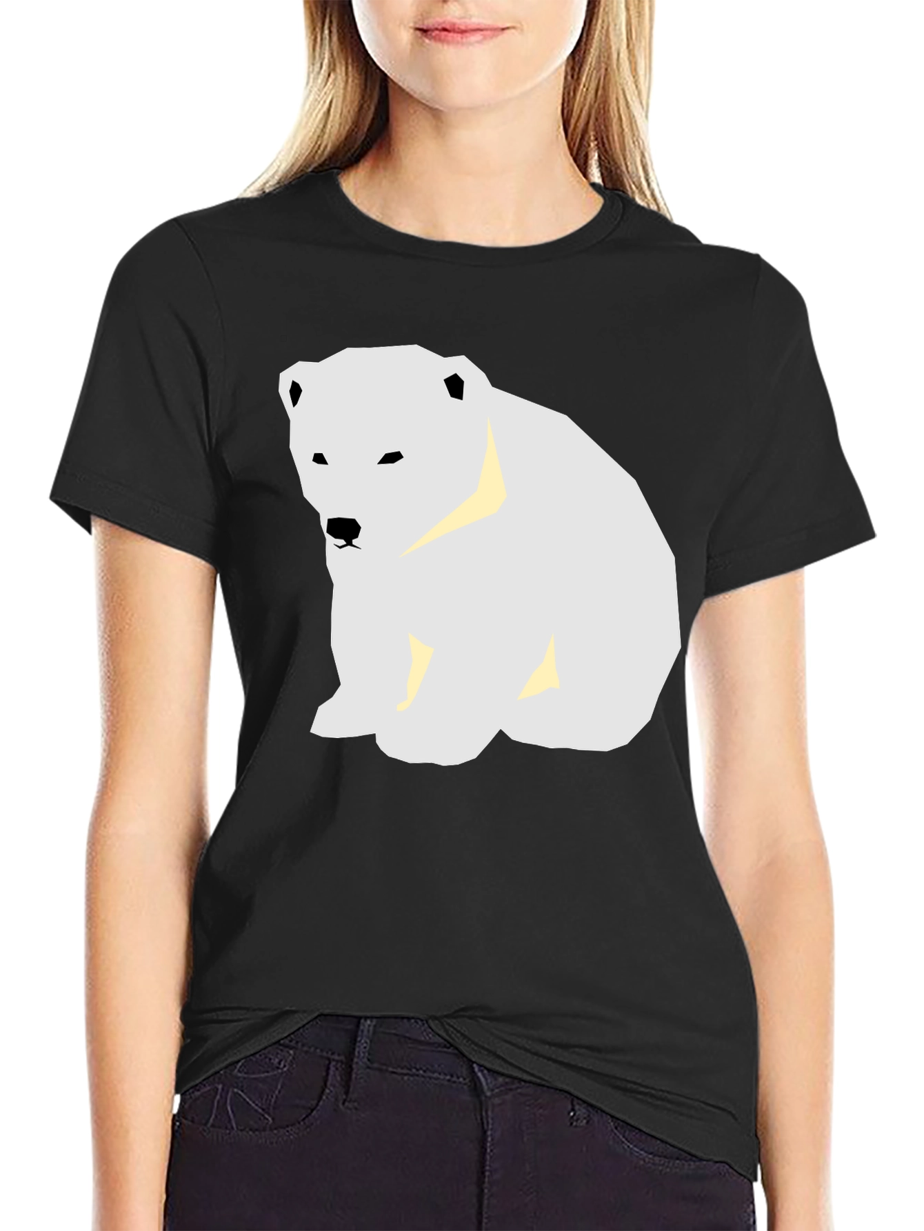 Polar Bear Graphic Tee - Black