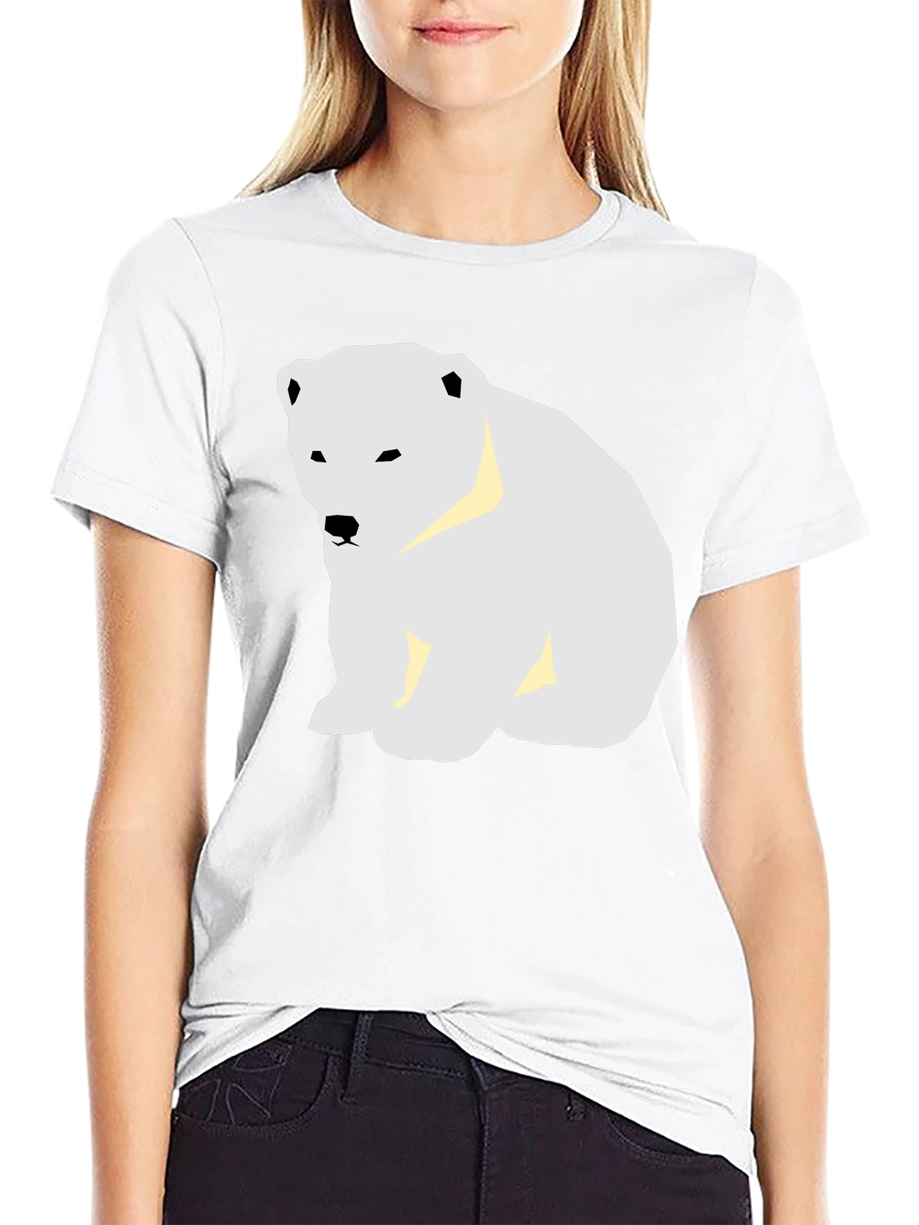 Polar Bear Graphic Tee - Black