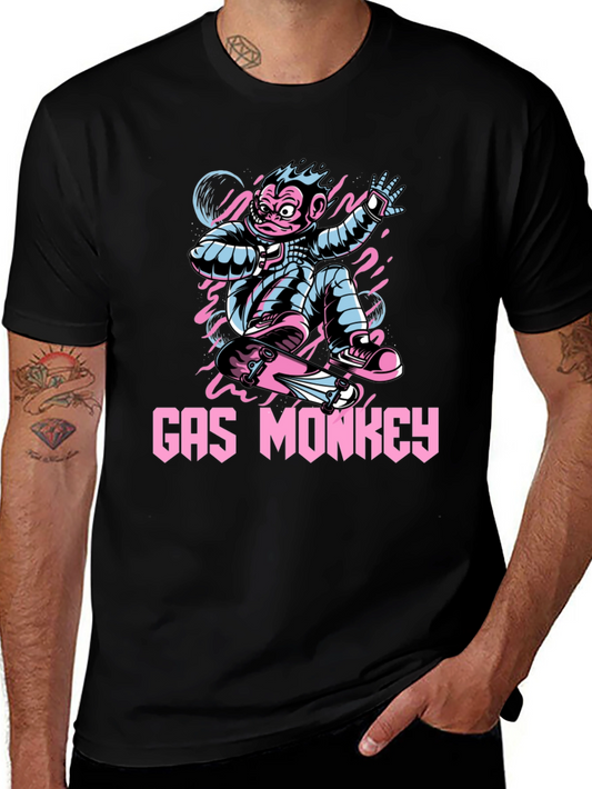 Gas Monkey Skateboard T-Shirt - Cool Graphic Tee