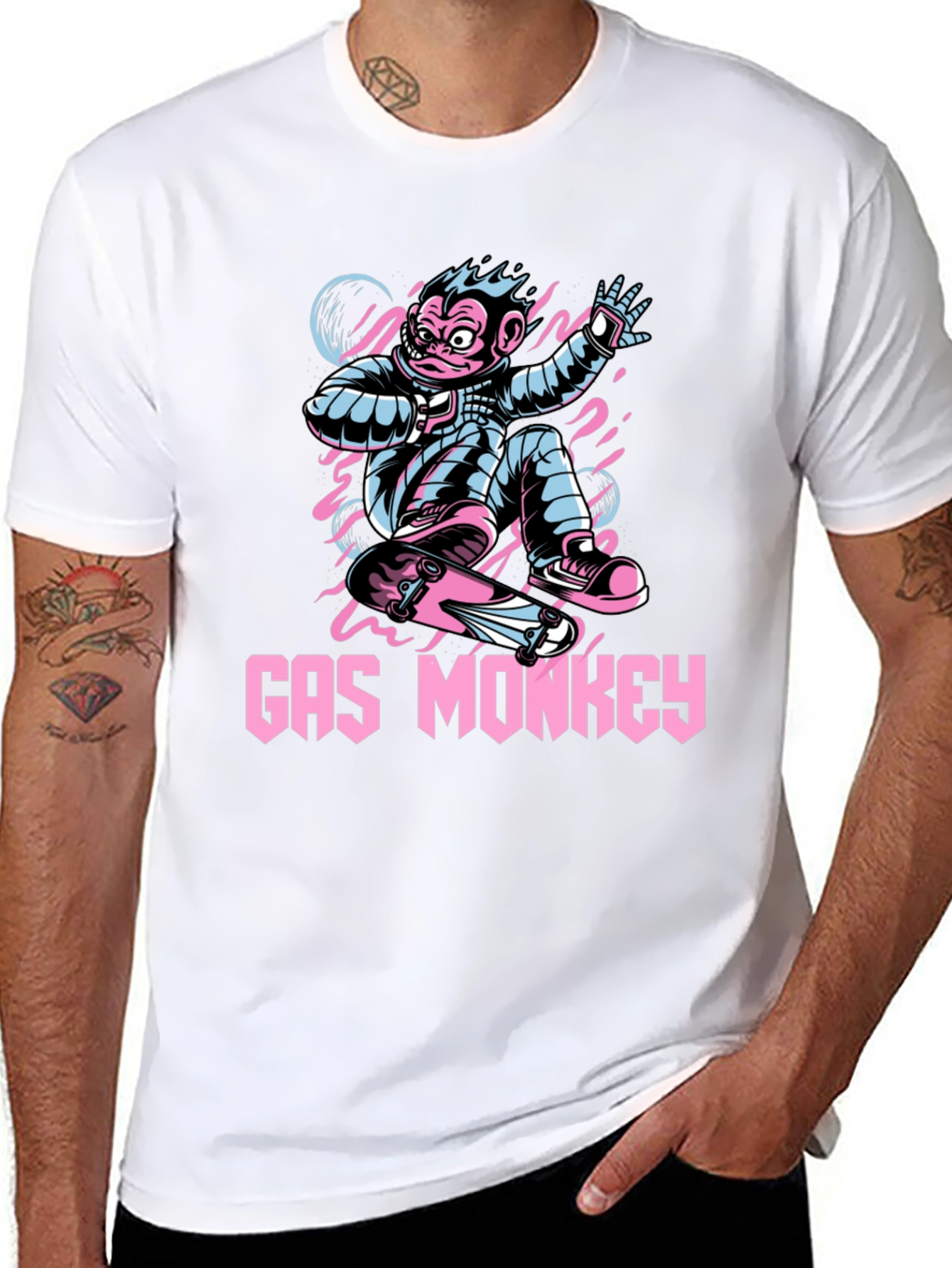 Gas Monkey Skateboard T-Shirt - Cool Graphic Tee