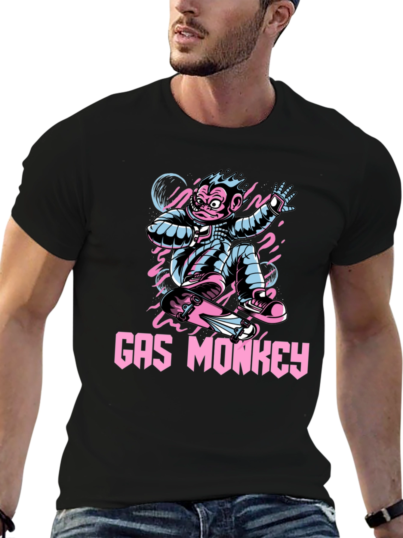 Gas Monkey Skateboard T-Shirt - Cool Graphic Tee