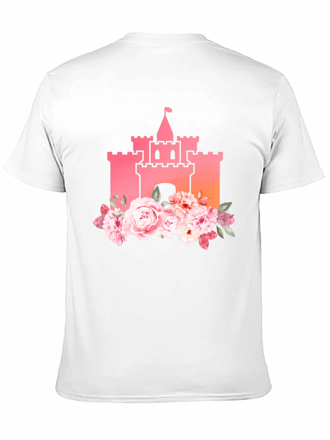 Floral Castle Graphic Tee - Black T-Shirt