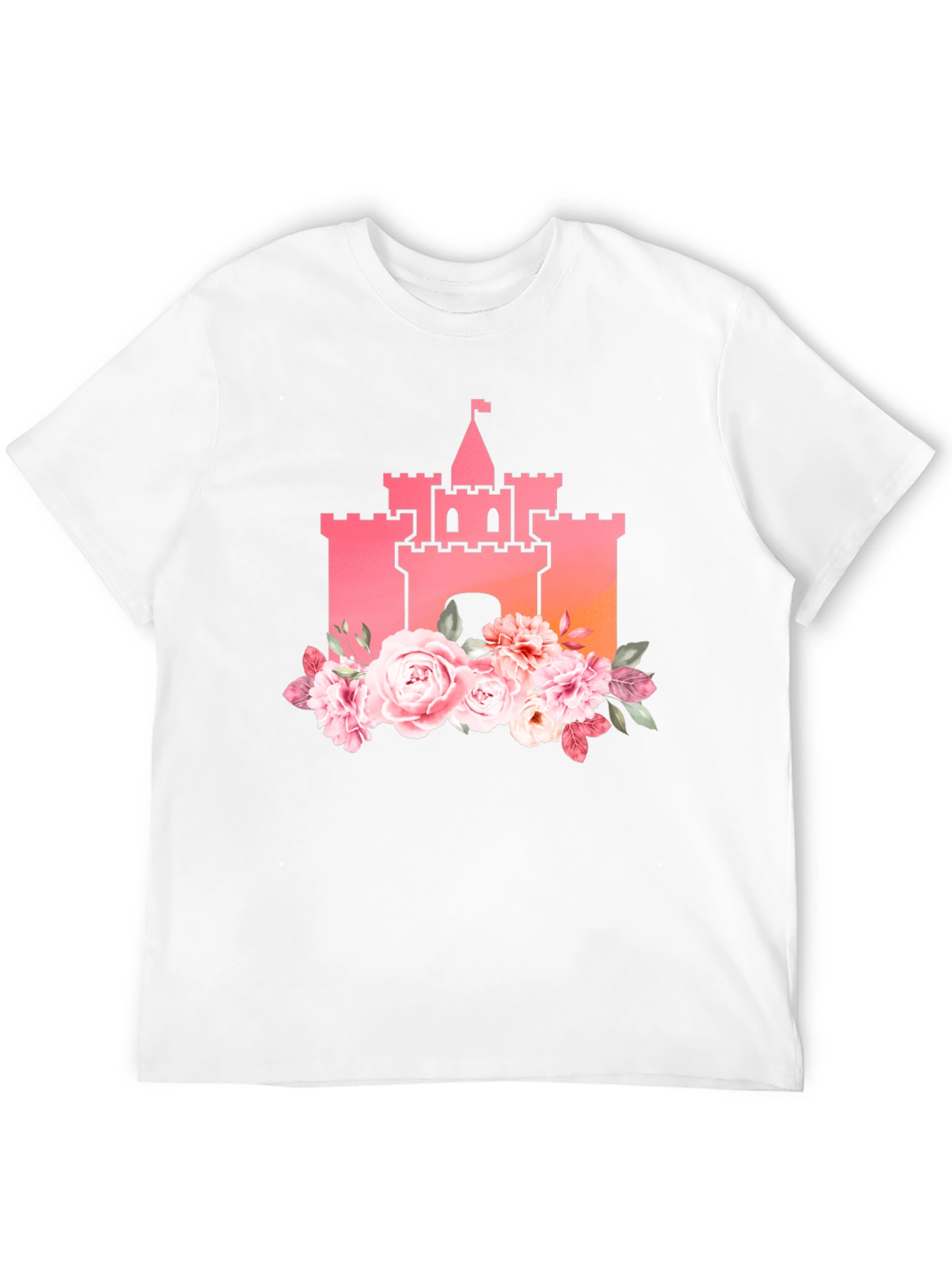 Floral Castle Graphic Tee - Black T-Shirt