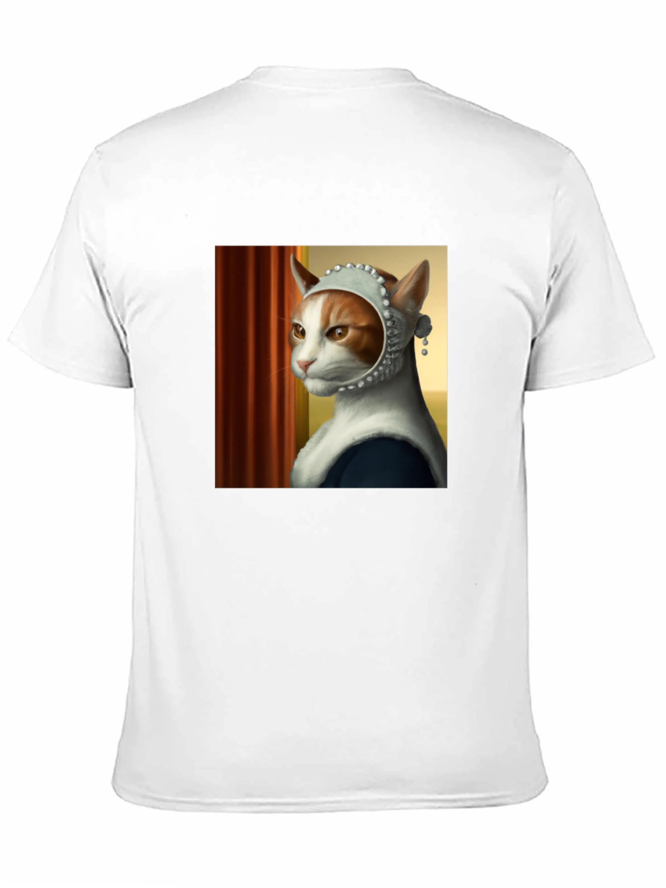 Cat with Pearl Earring T-Shirt
