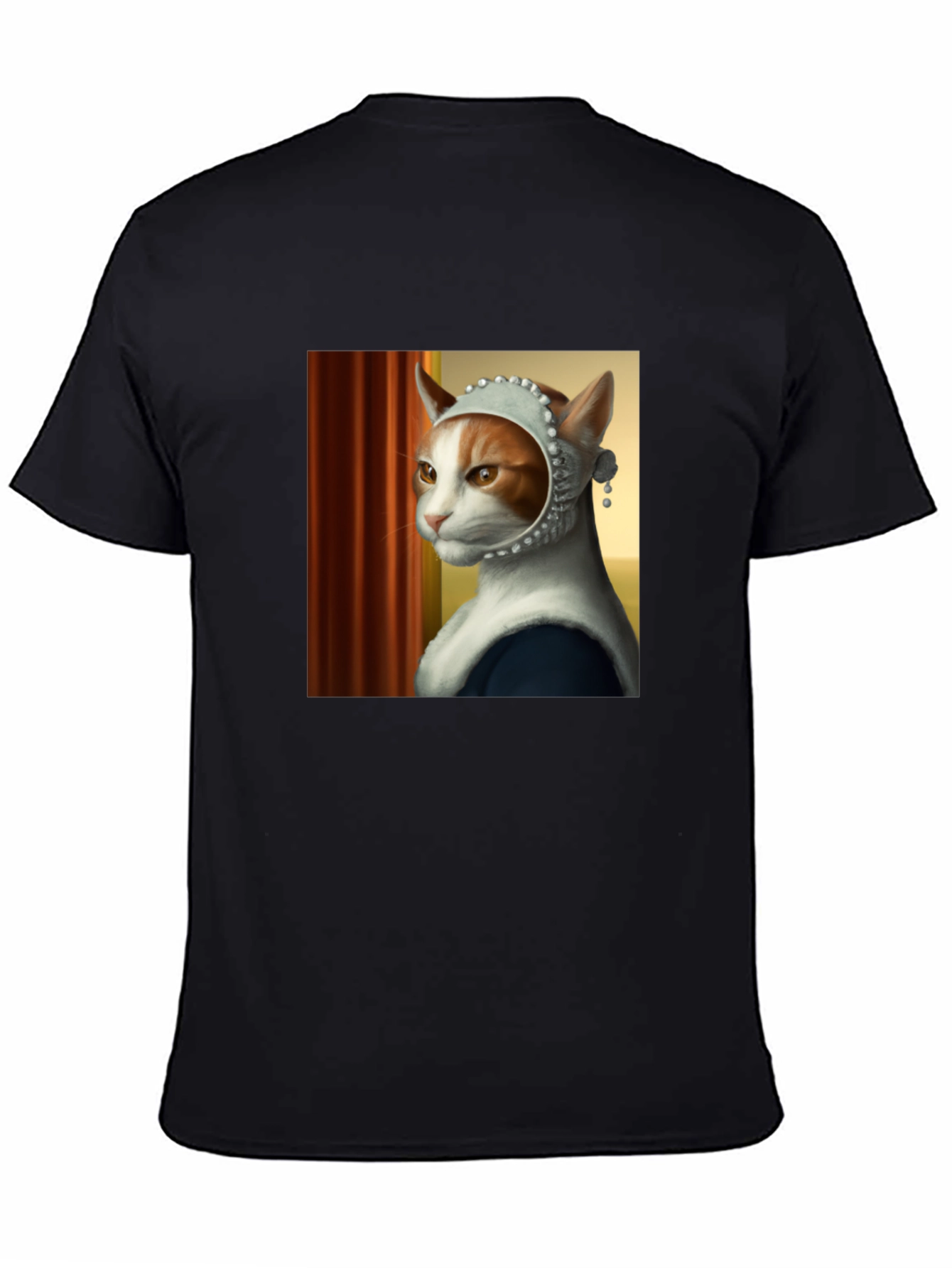 Cat with Pearl Earring T-Shirt