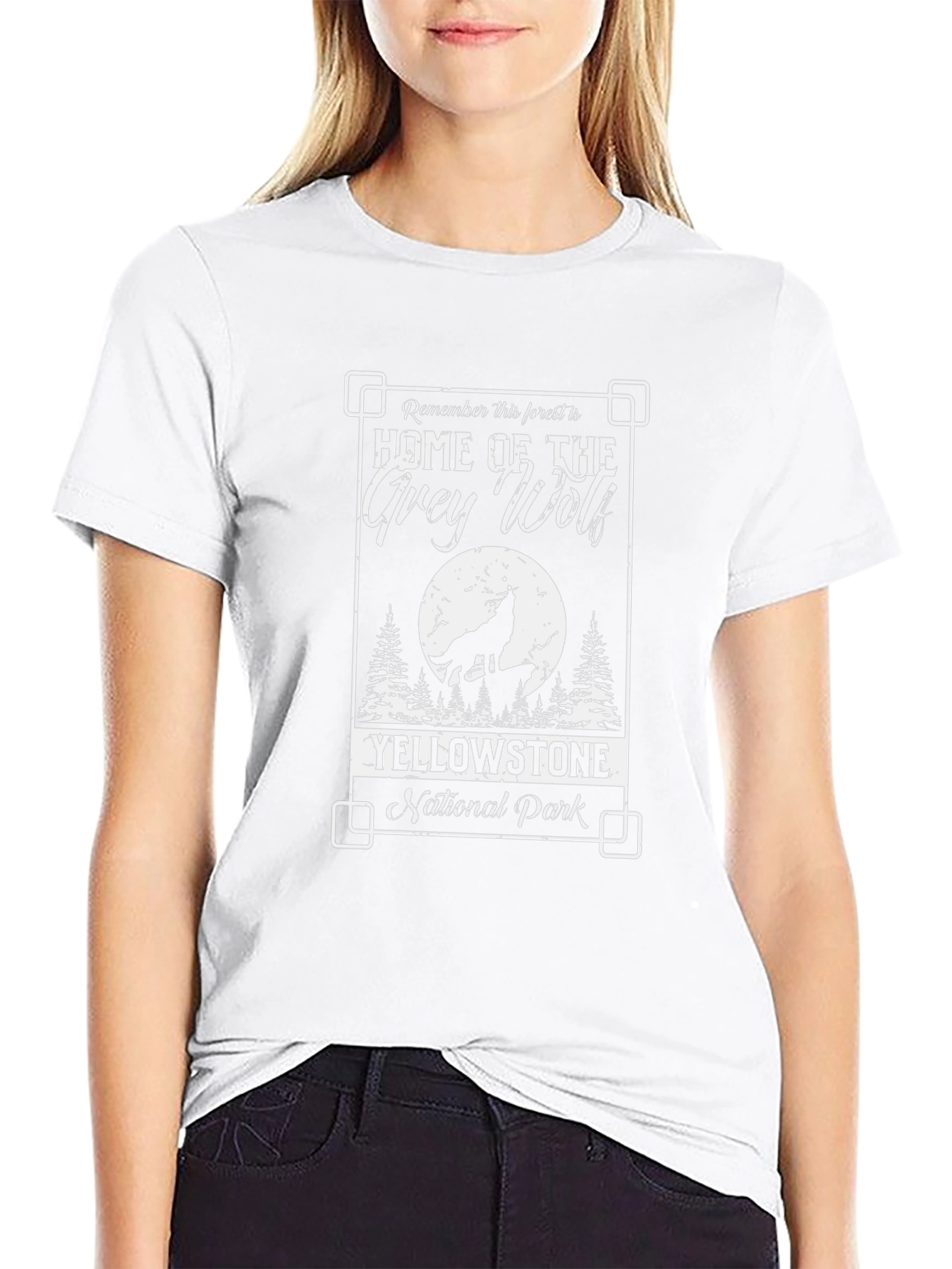 Grey Wolf Yellowstone National Park T-Shirt