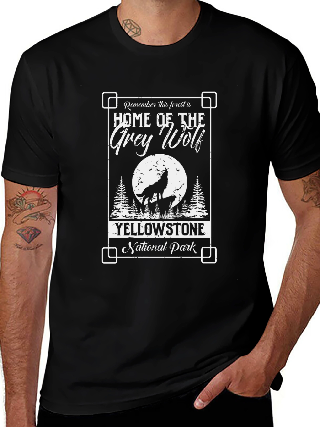 Grey Wolf Yellowstone National Park T-Shirt