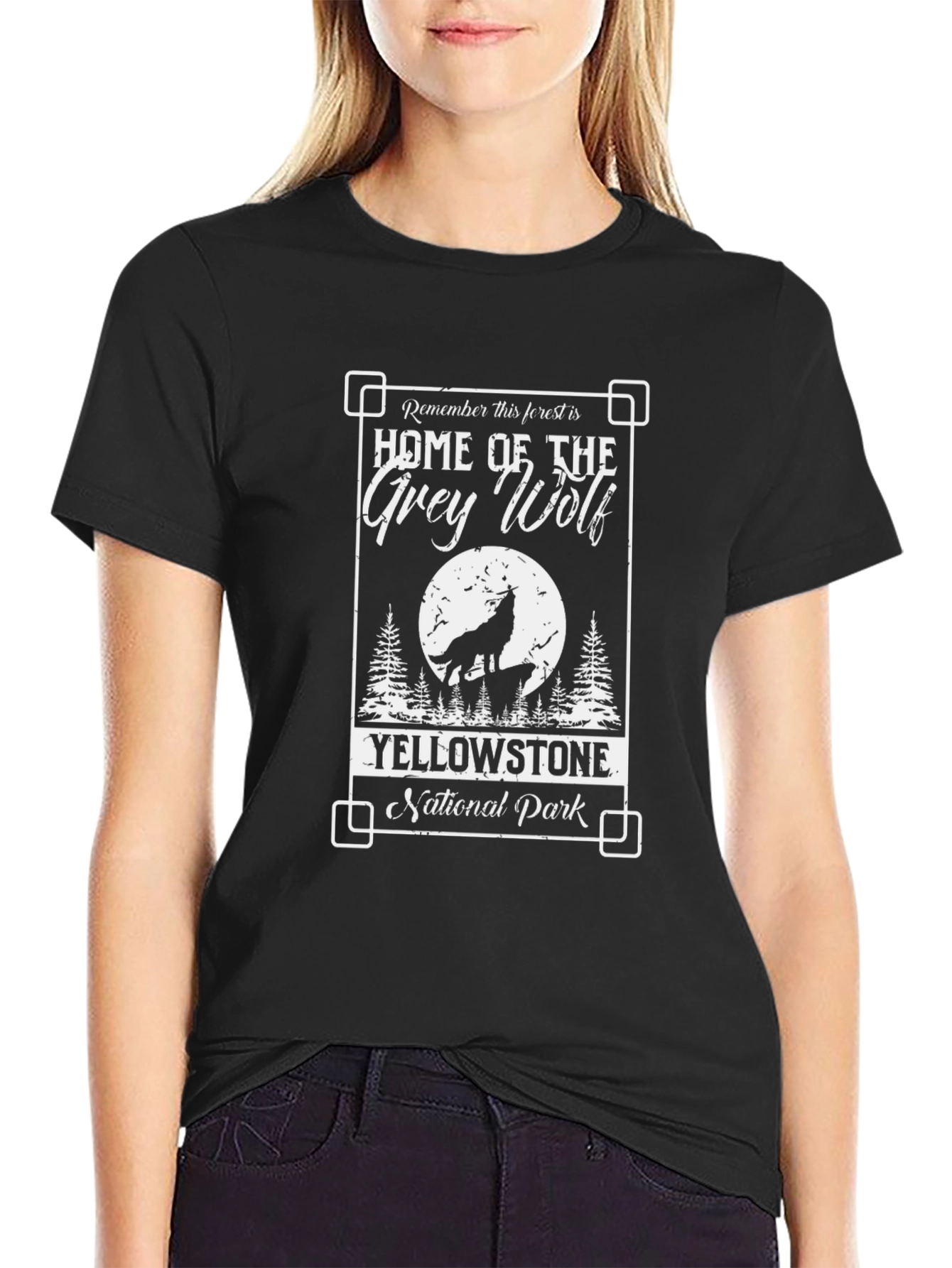 Grey Wolf Yellowstone National Park T-Shirt