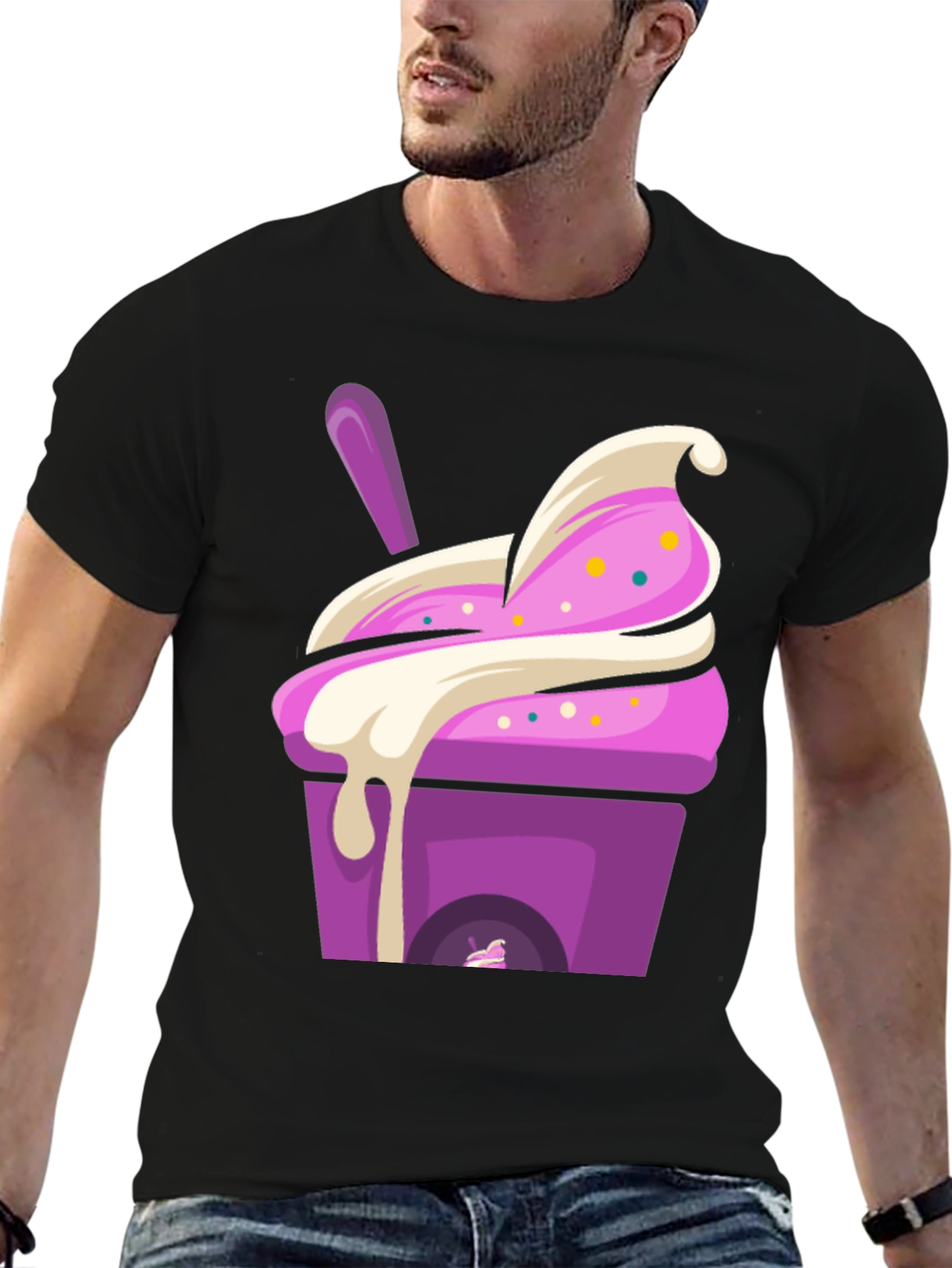 Ice Cream Dessert Graphic Tee - Sweet Treat T-Shirt