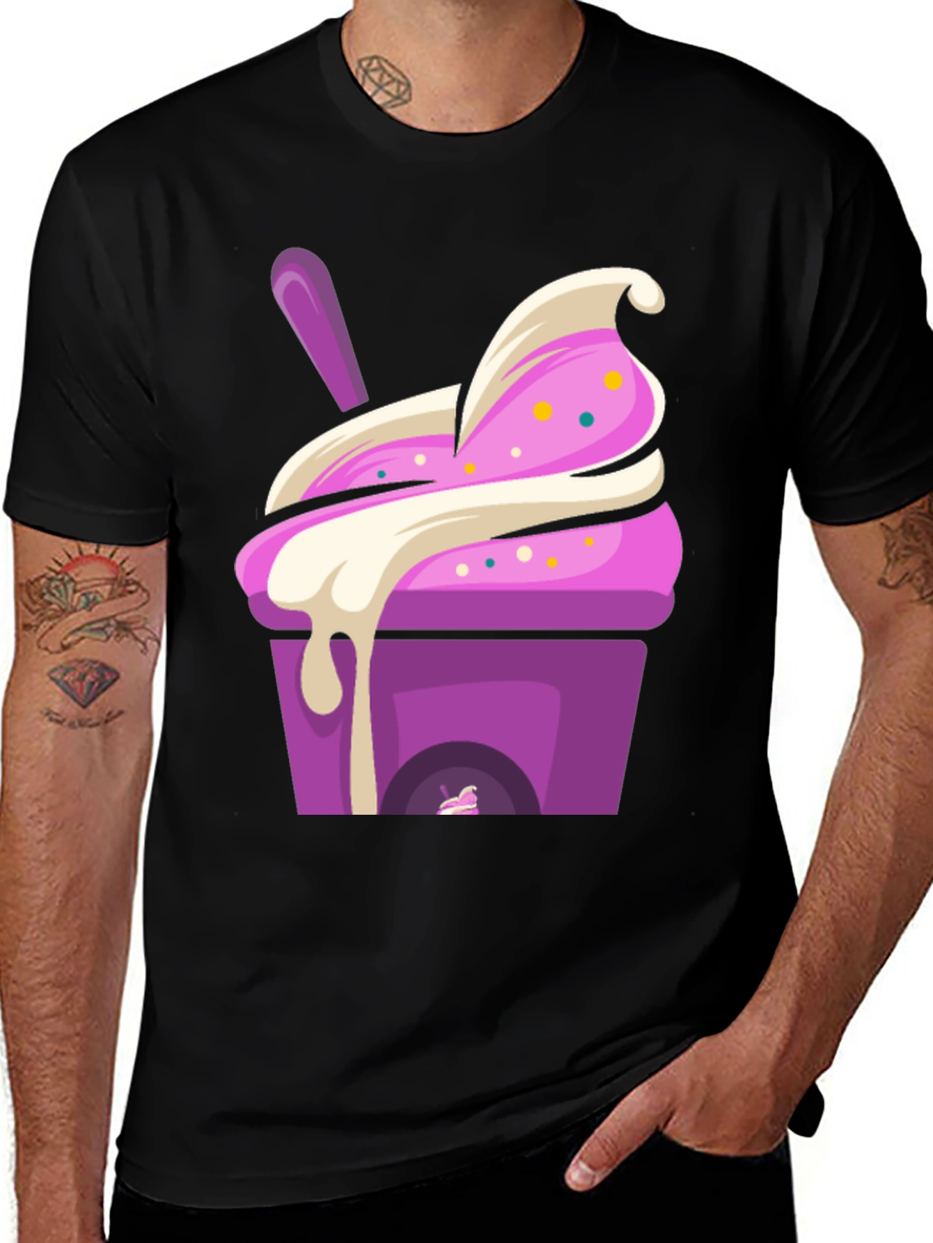 Ice Cream Dessert Graphic Tee - Sweet Treat T-Shirt