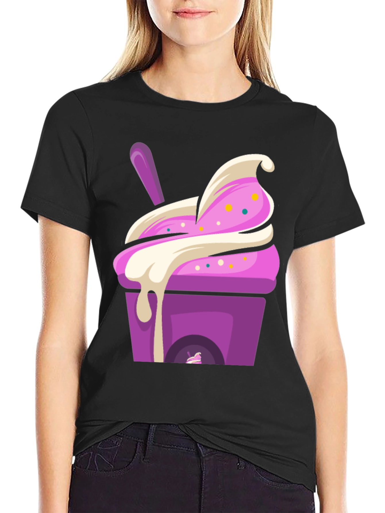 Ice Cream Dessert Graphic Tee - Sweet Treat T-Shirt