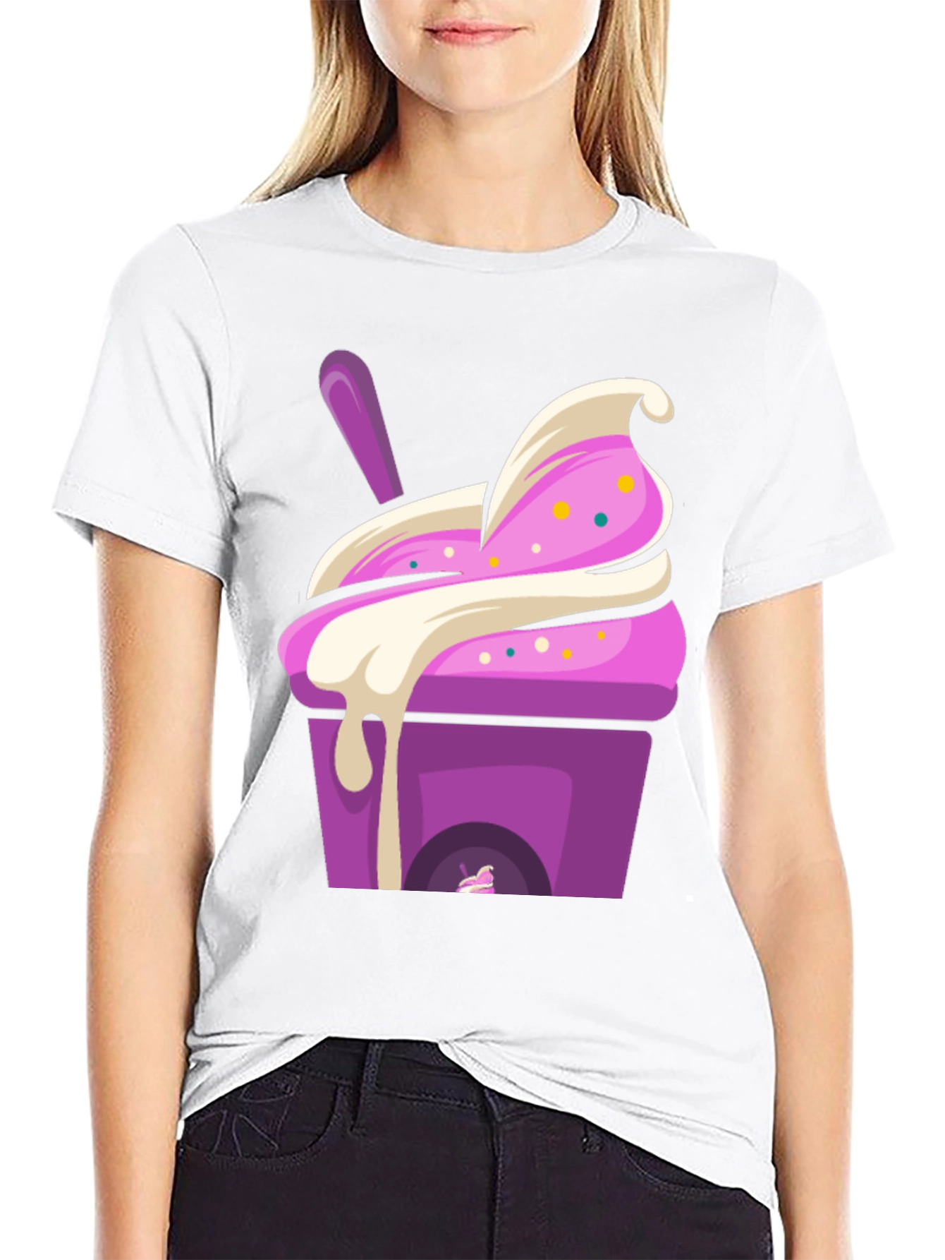 Ice Cream Dessert Graphic Tee - Sweet Treat T-Shirt