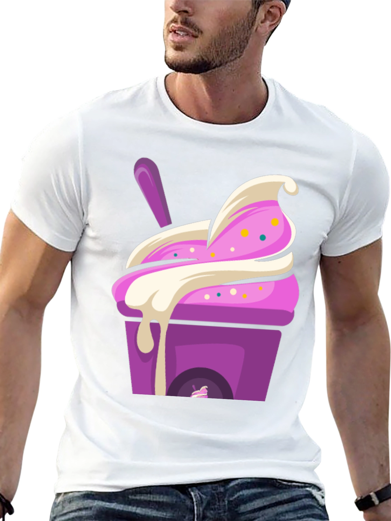 Ice Cream Dessert Graphic Tee - Sweet Treat T-Shirt