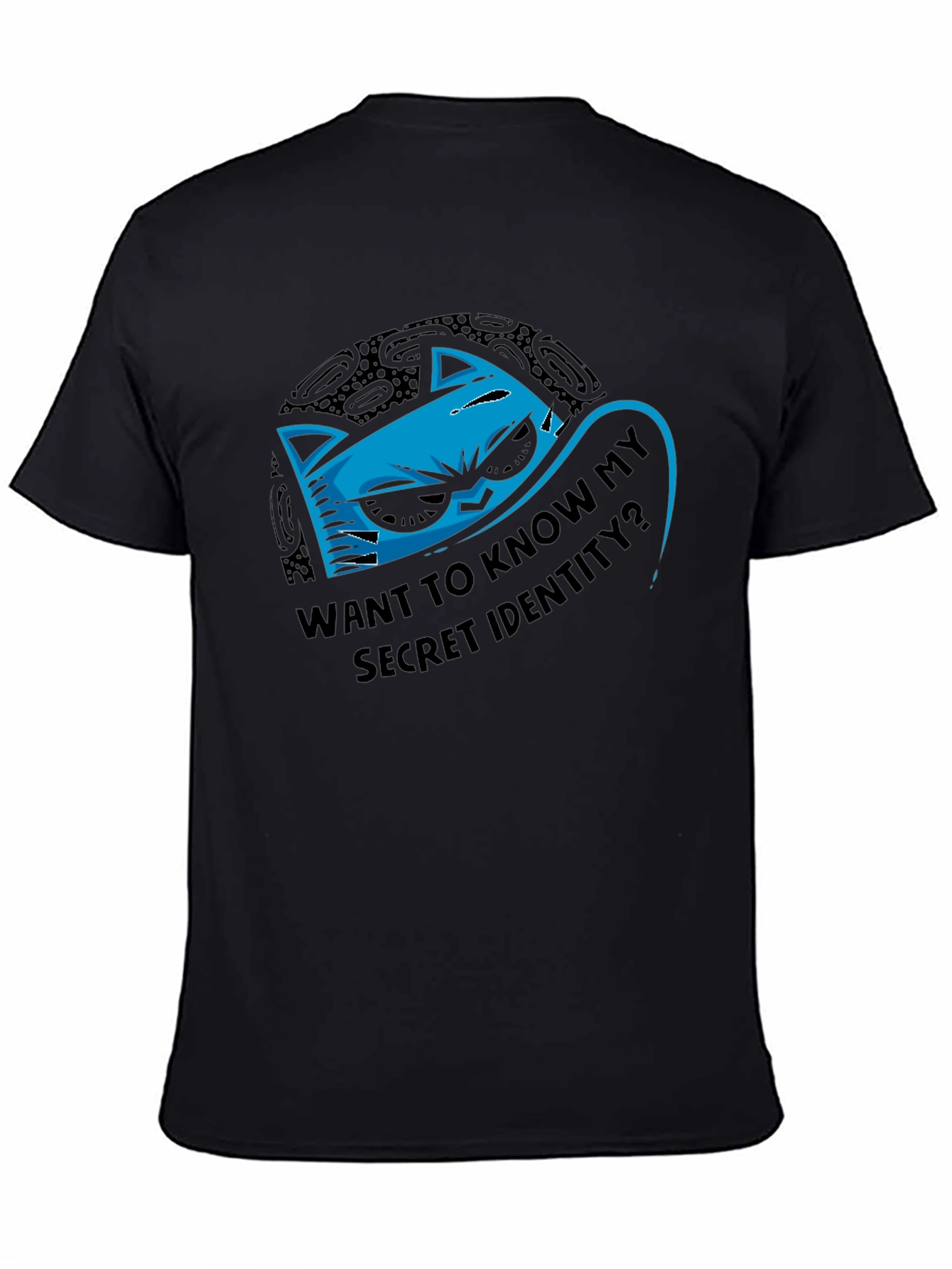 Secret Identity Graphic Tee - Mens Black T-Shirt