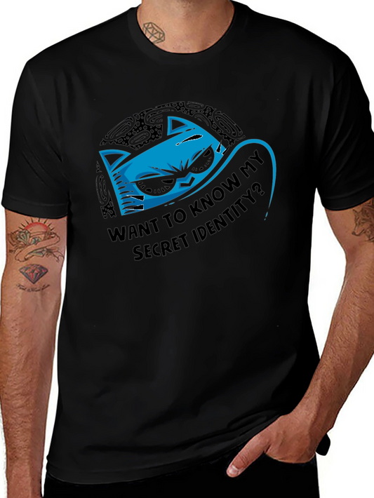 Secret Identity Graphic Tee - Mens Black T-Shirt