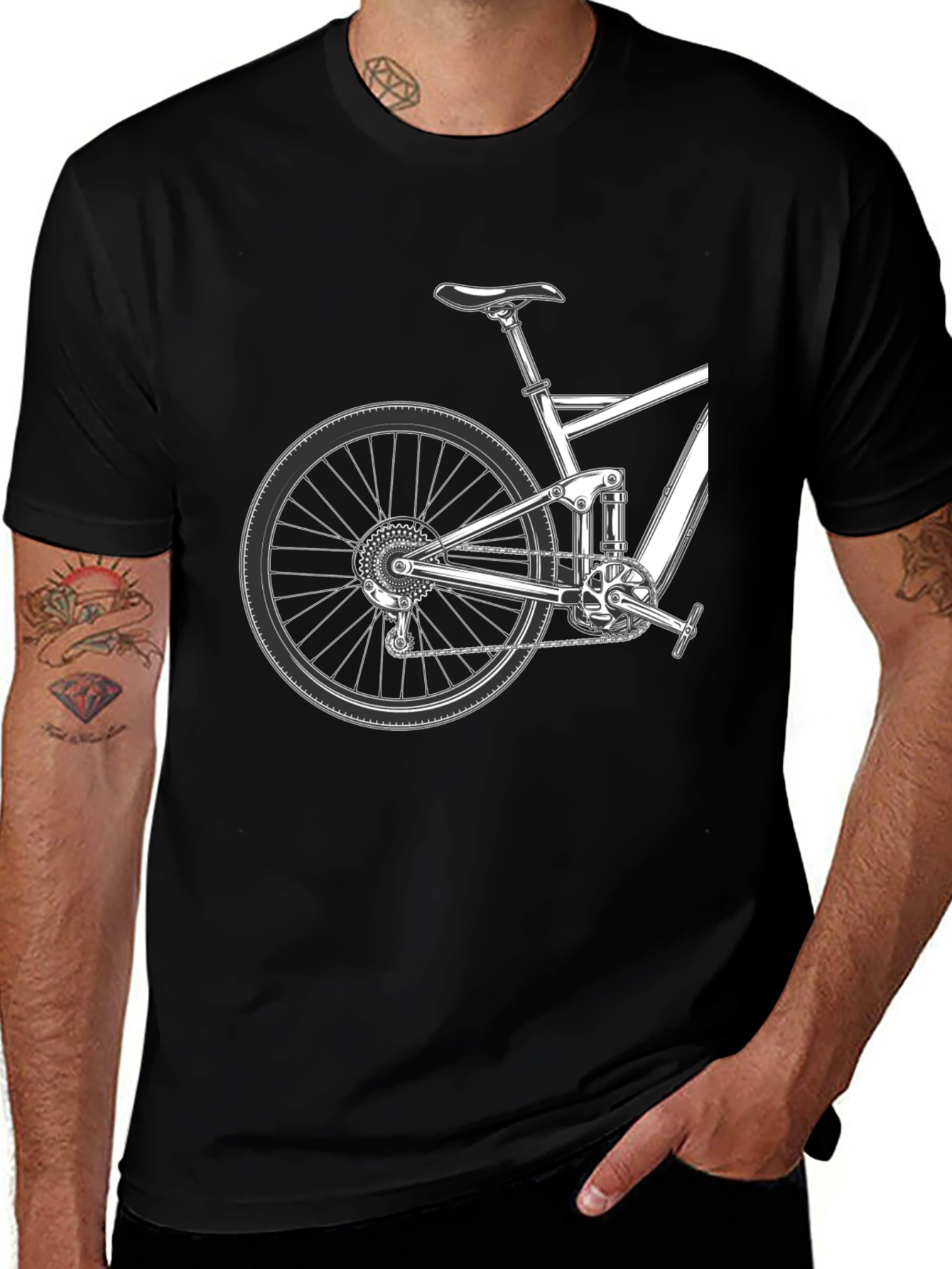 Mountain Bike Graphic Tee - Black