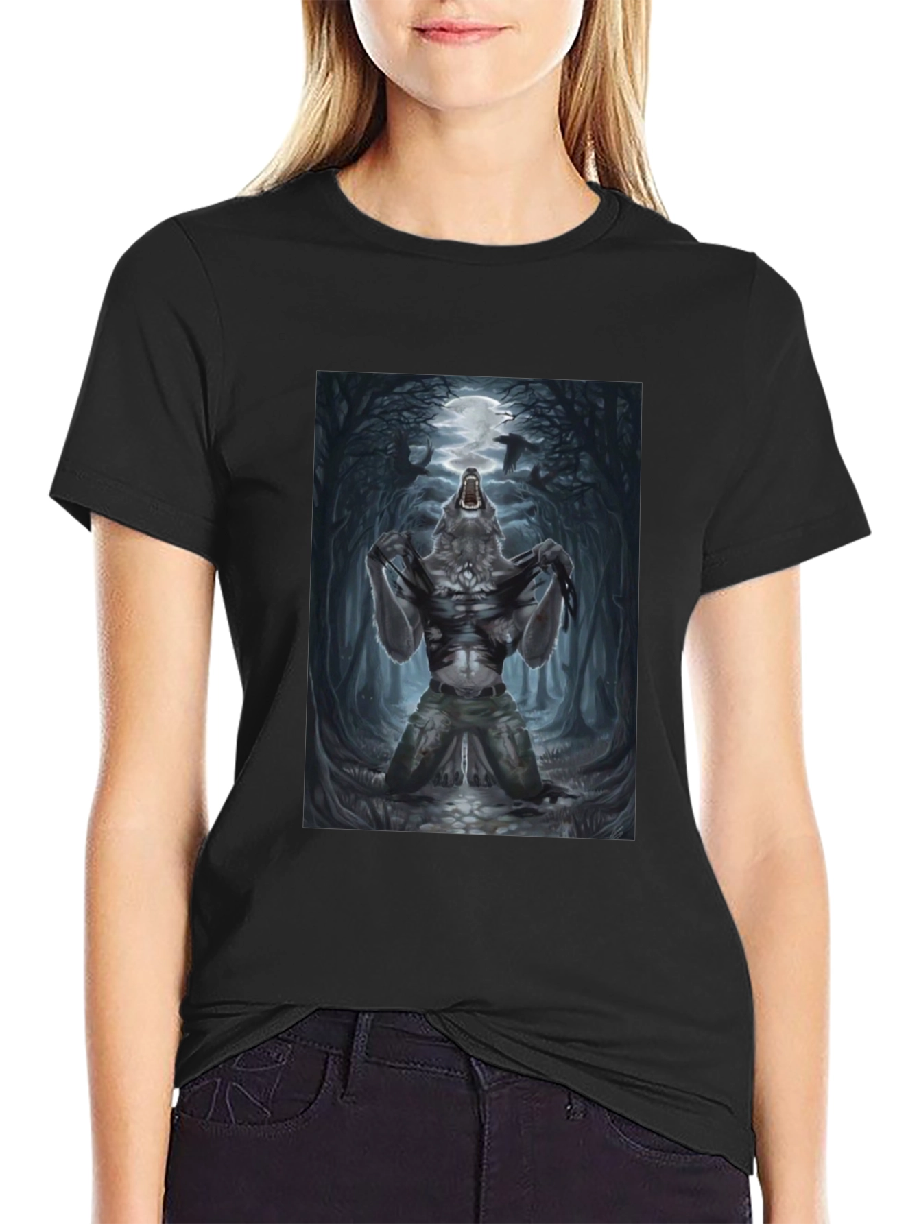 Werewolf Moon Graphic T-Shirt