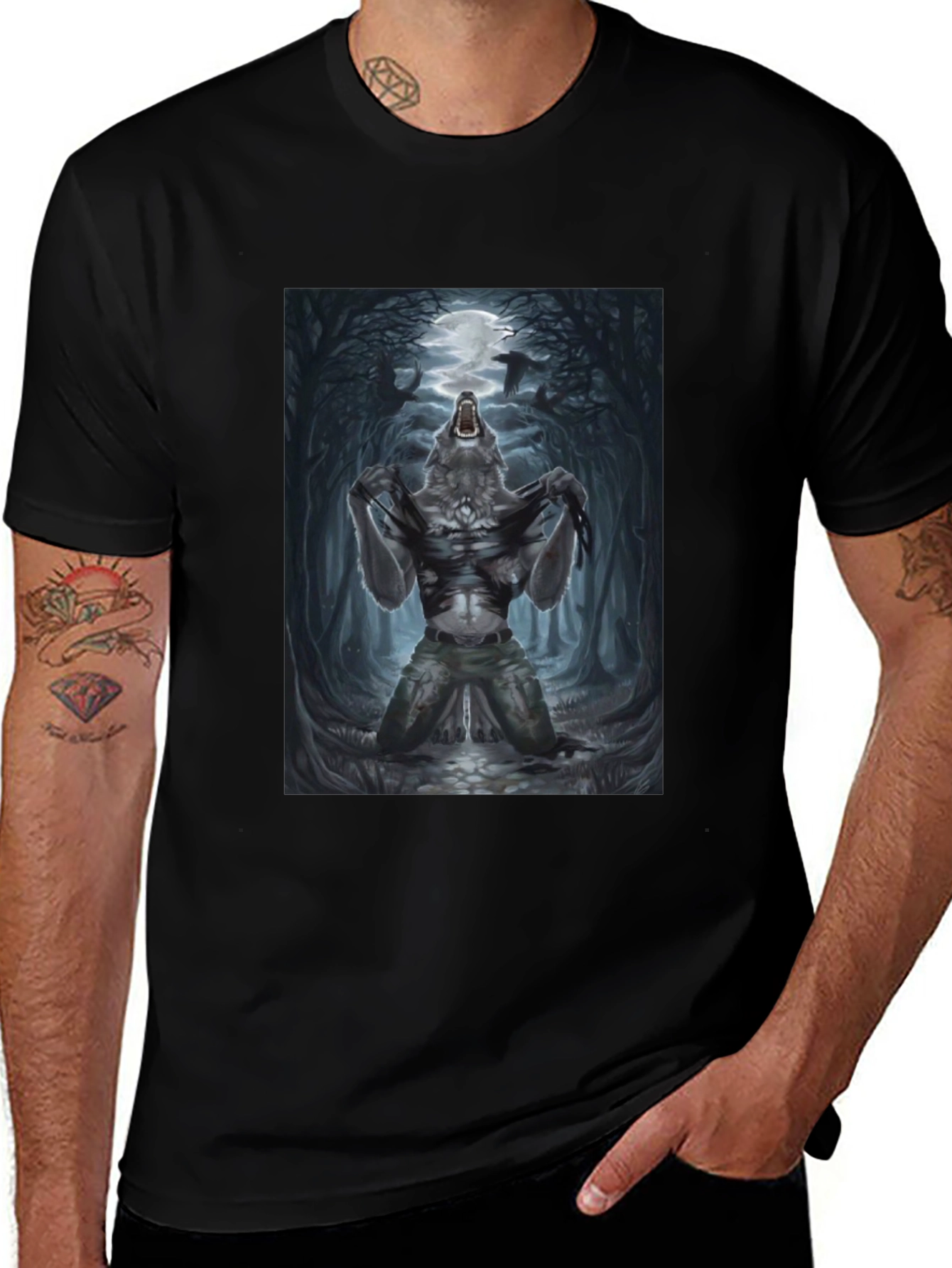 Werewolf Moon Graphic T-Shirt