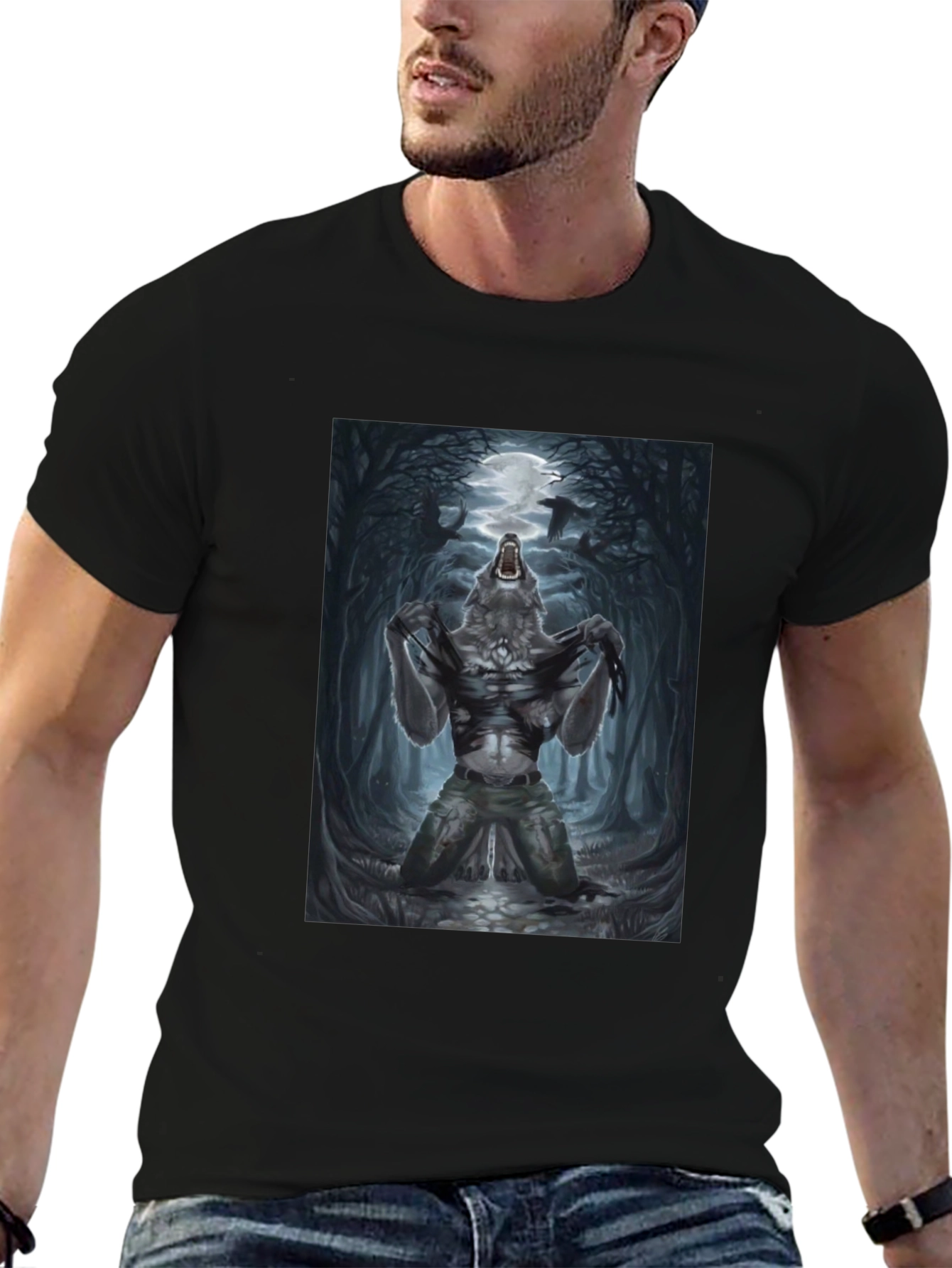Werewolf Moon Graphic T-Shirt